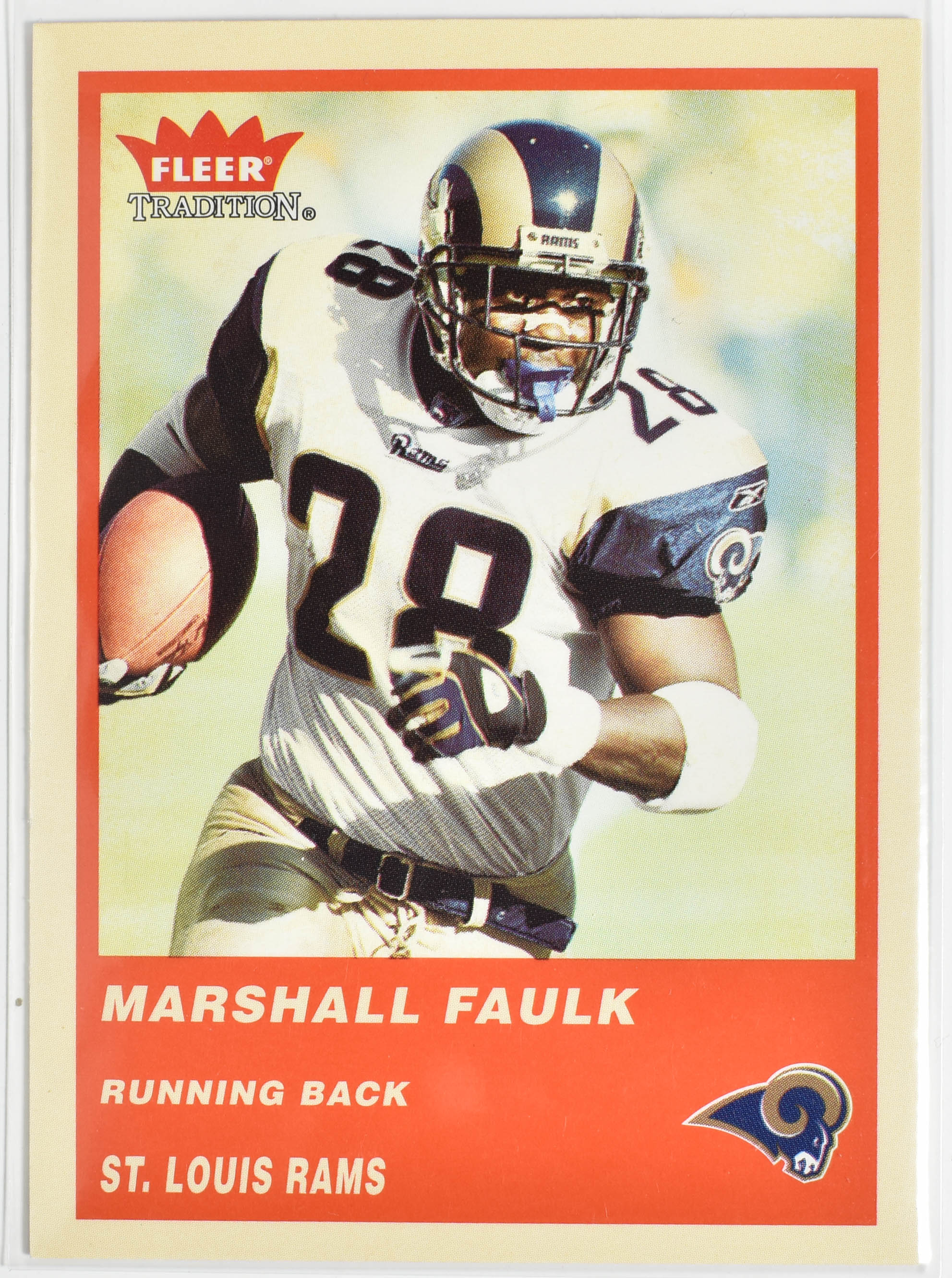 Marshall Faulk 113 Fleer 2004 Rams Football Card