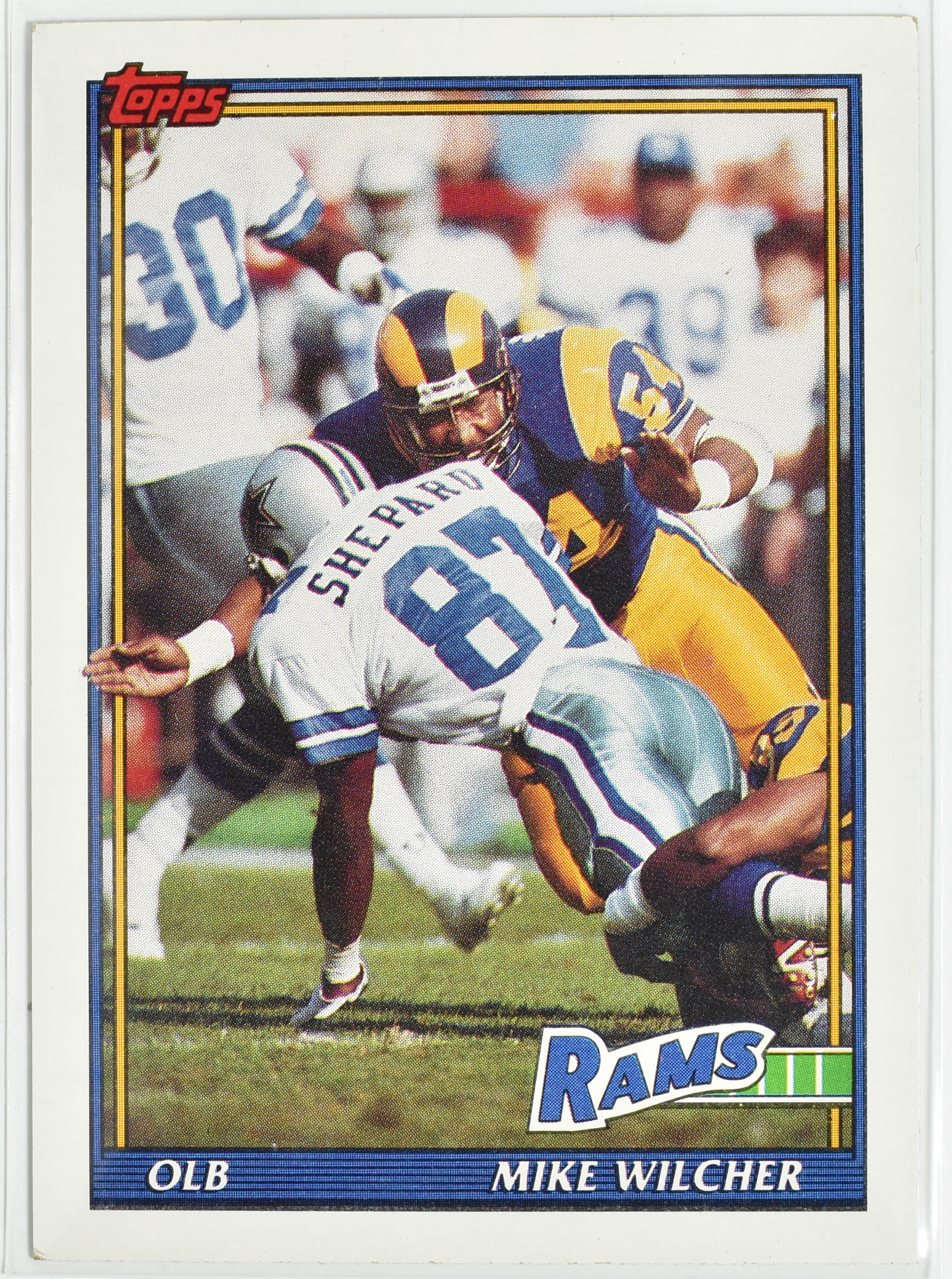 Mike Wilcher 533 Topps 1991 Rams Football Card