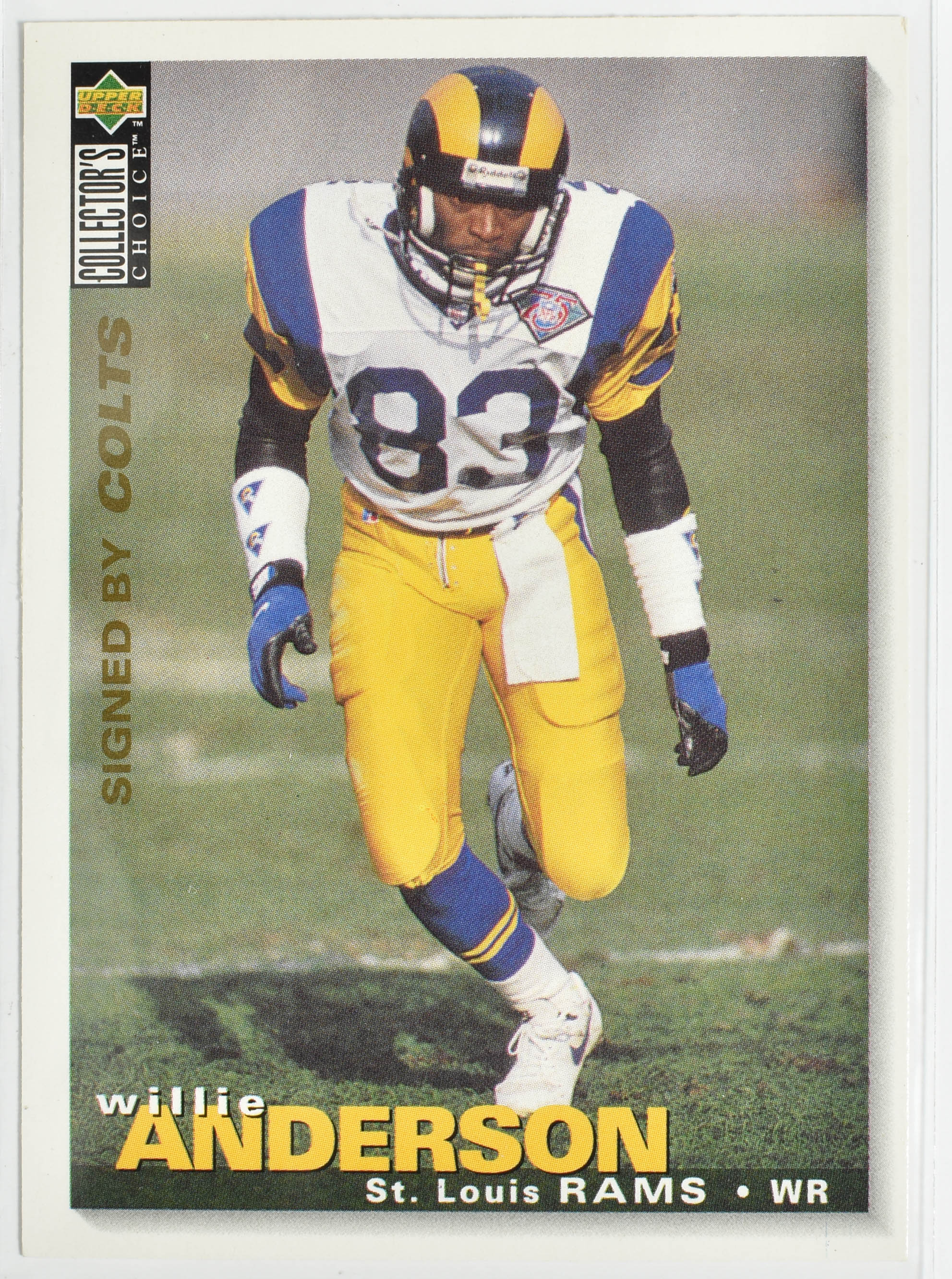 Willie Anderson 77 Upper Deck 1995 Rams Football Card