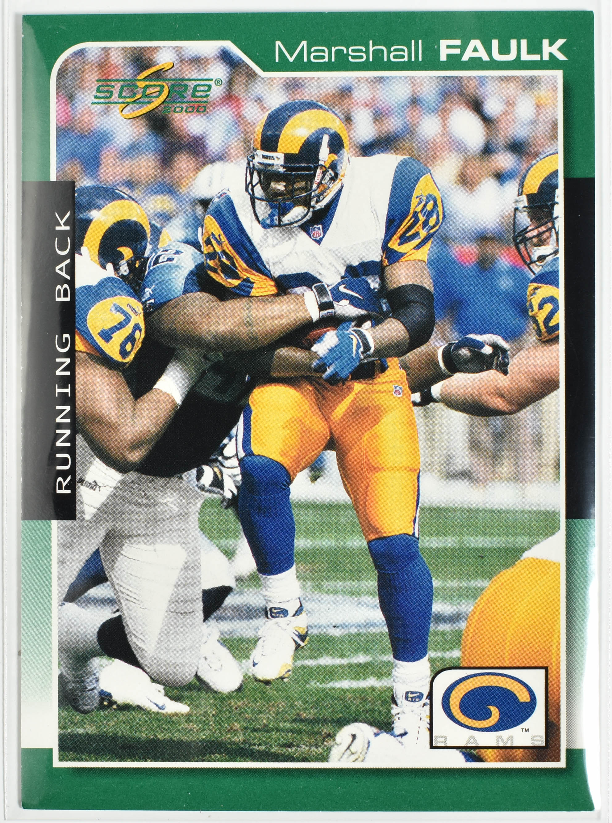 Marshall Faulk 183 Score 2000 Rams Football Card