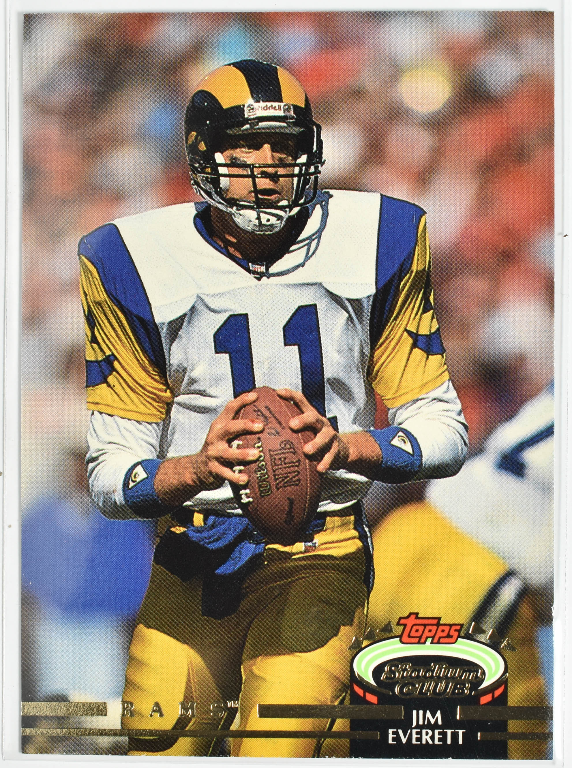 Jim Everett 210 Topps Stadium Club 1992 Rams Football Card