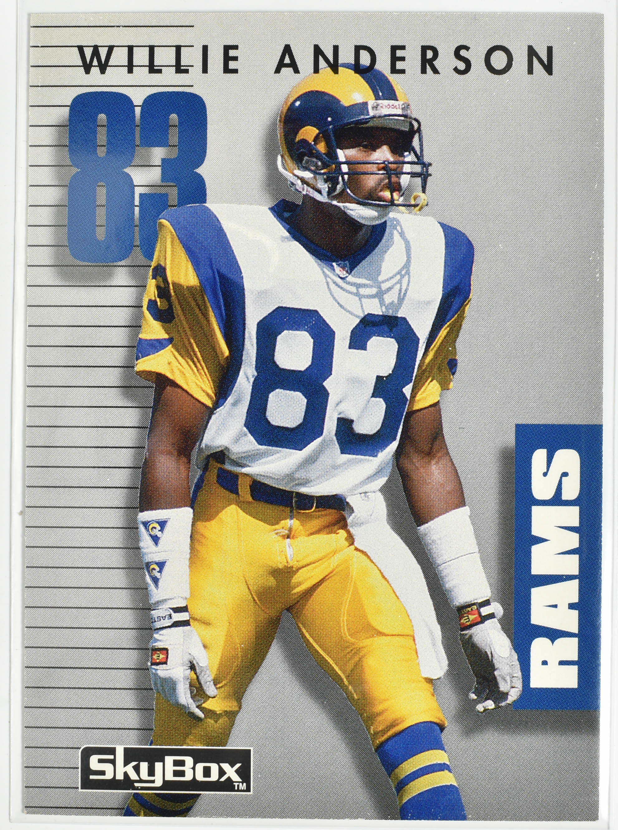 Willie Anderson 041 Primetime 1992 Skybox Rams Football Card