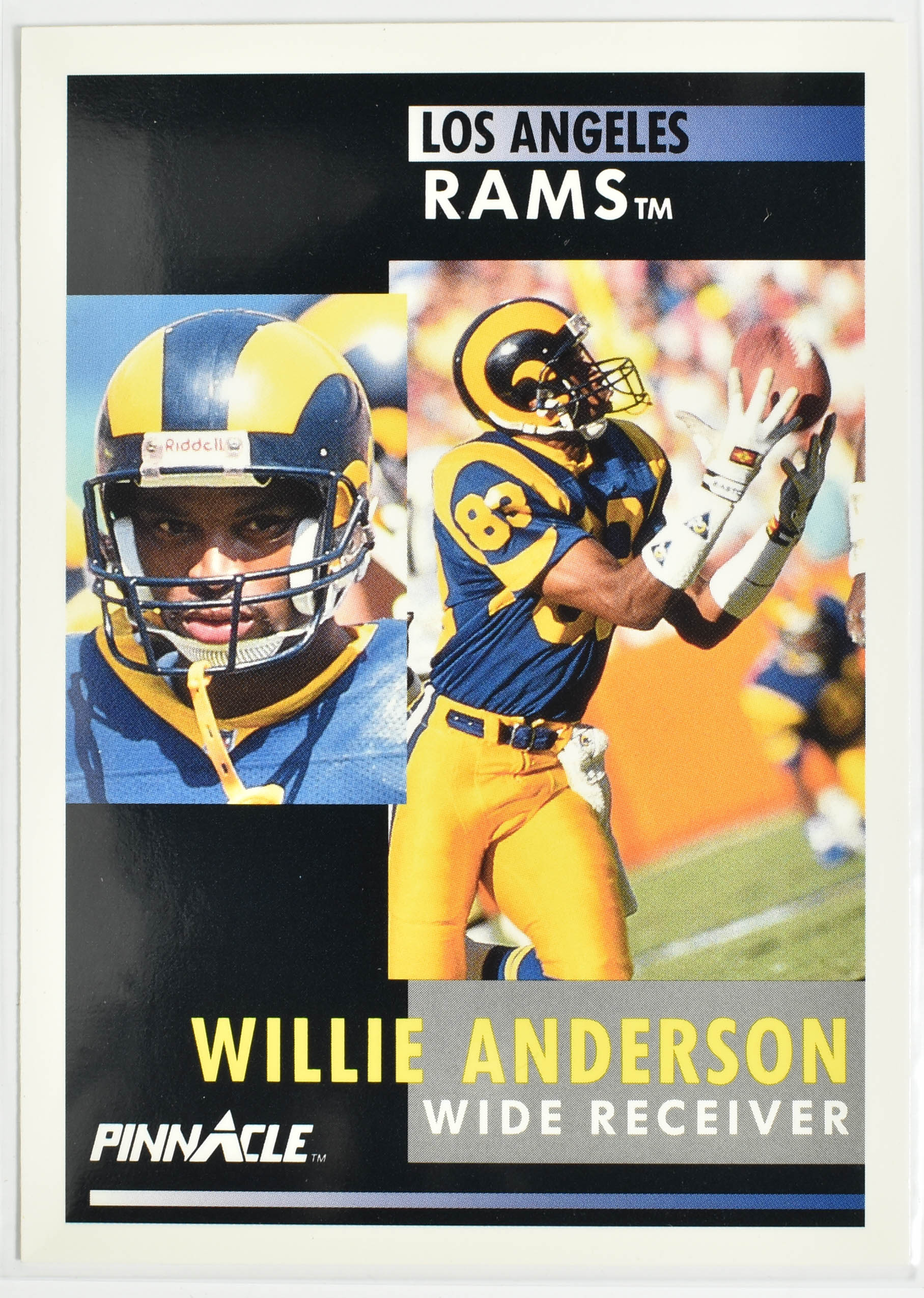 Willie Anderson 349 Pinnacle Score 1991 Rams Football Card