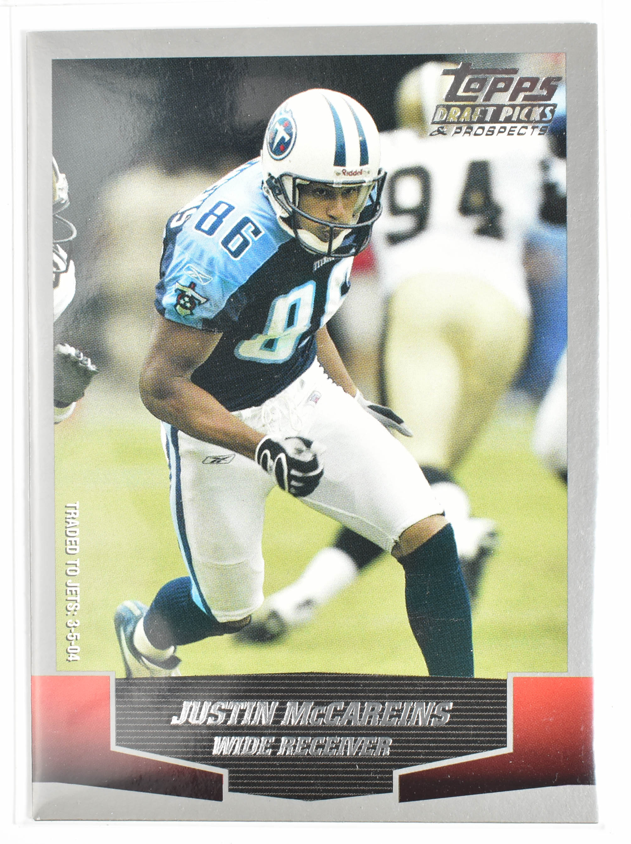 Justin McCareins 82 Topps 2004 Tennessee Titans