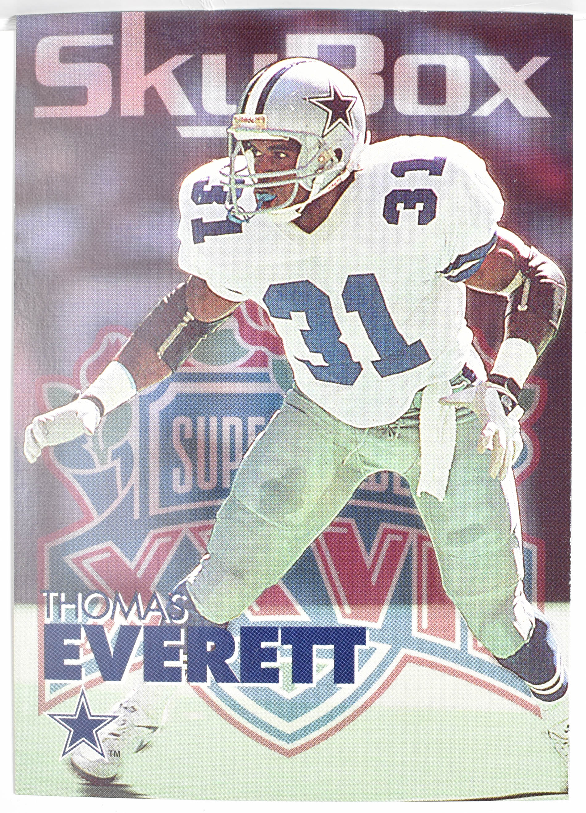 Thomas Everett 68 Skybox 1993 Dallas Cowboys