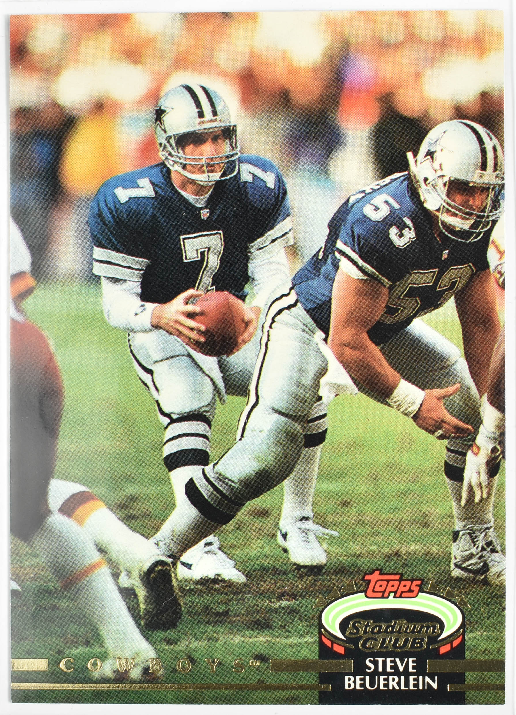 Steve Beuerlein 403 Topps Stadium Dallas Cowboys 1992