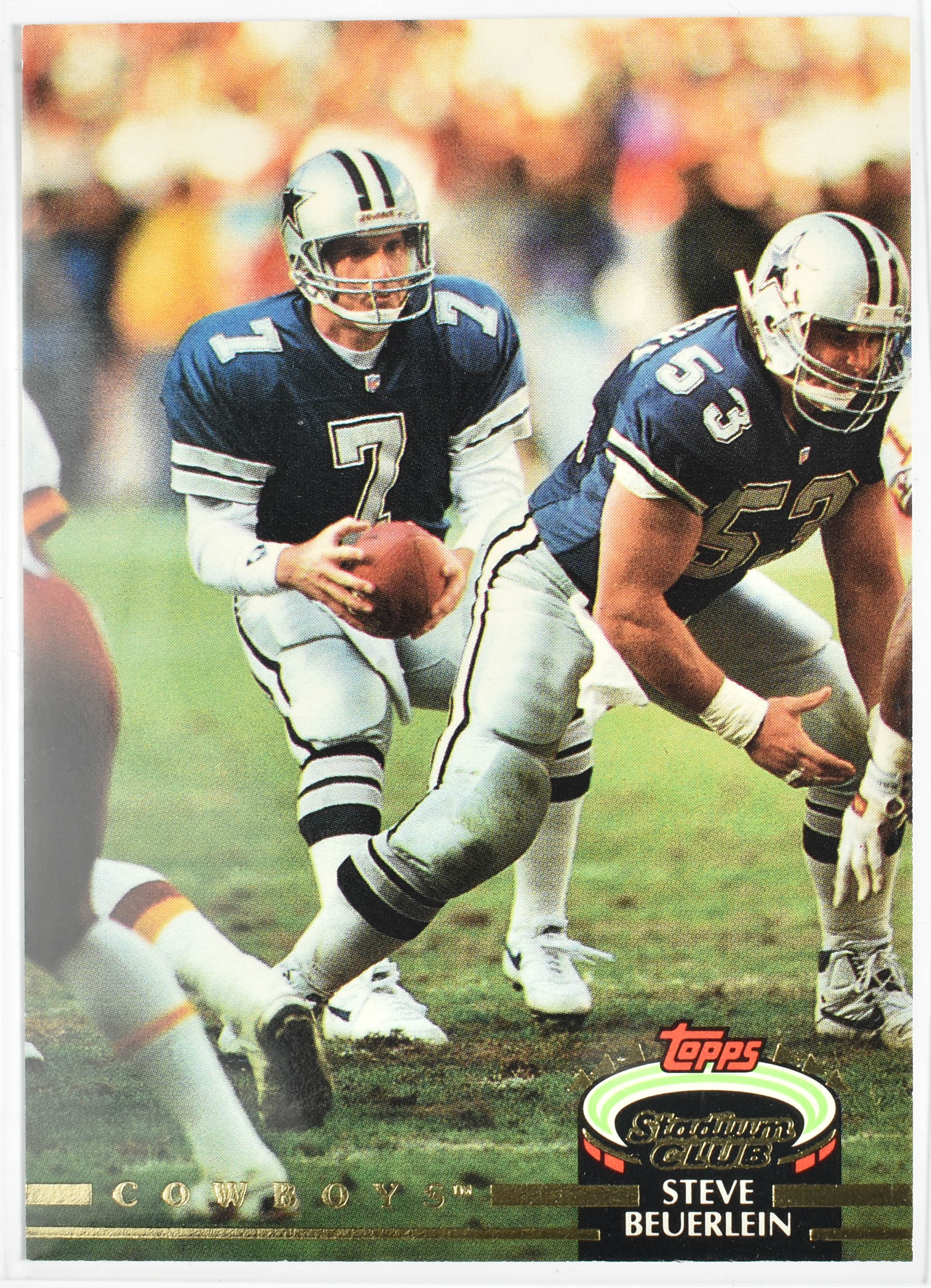 Steve Beuerlein 403 Topps Stadium Dallas Cowboys