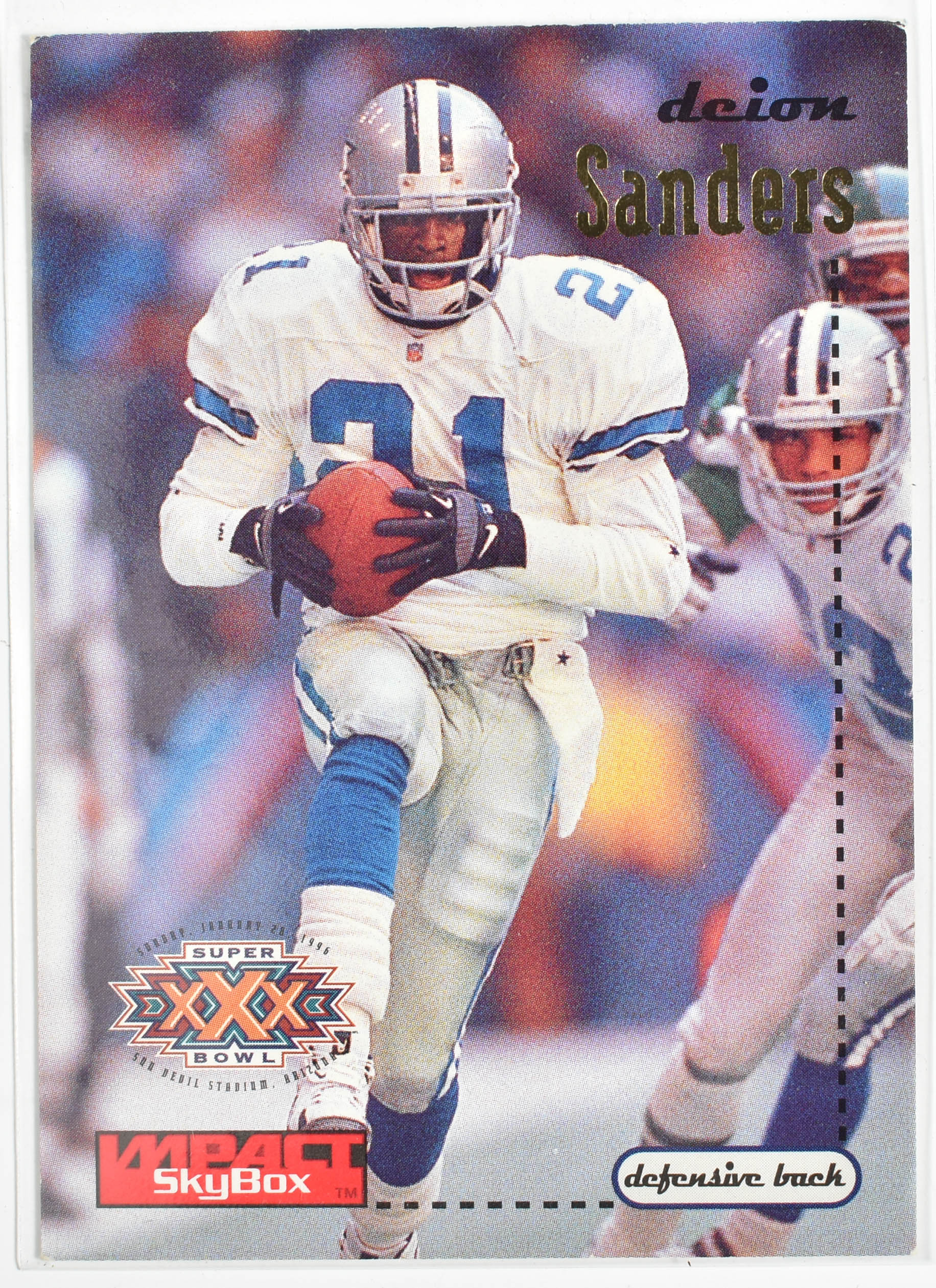 Deion Sanders 38 Skybox 1996 Fleer Dallas Cowboys
