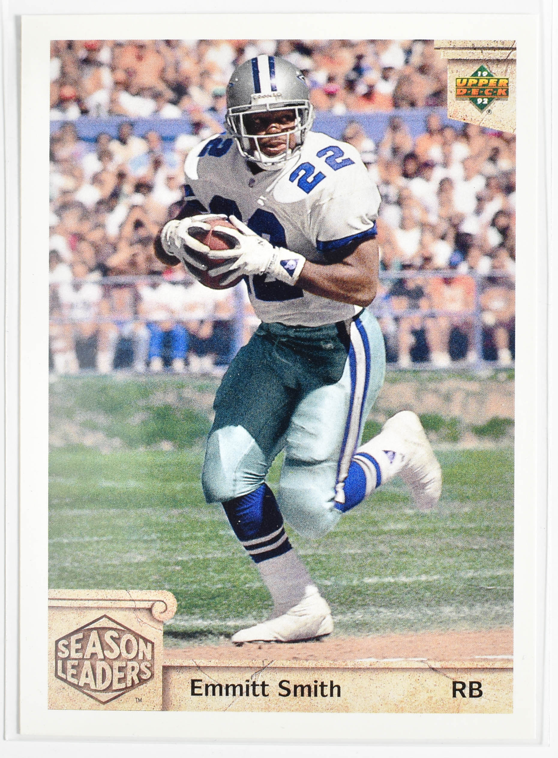 Emmitt Smith 301 Upper Deck 1992 Season Leaders Cowboys Football Card
