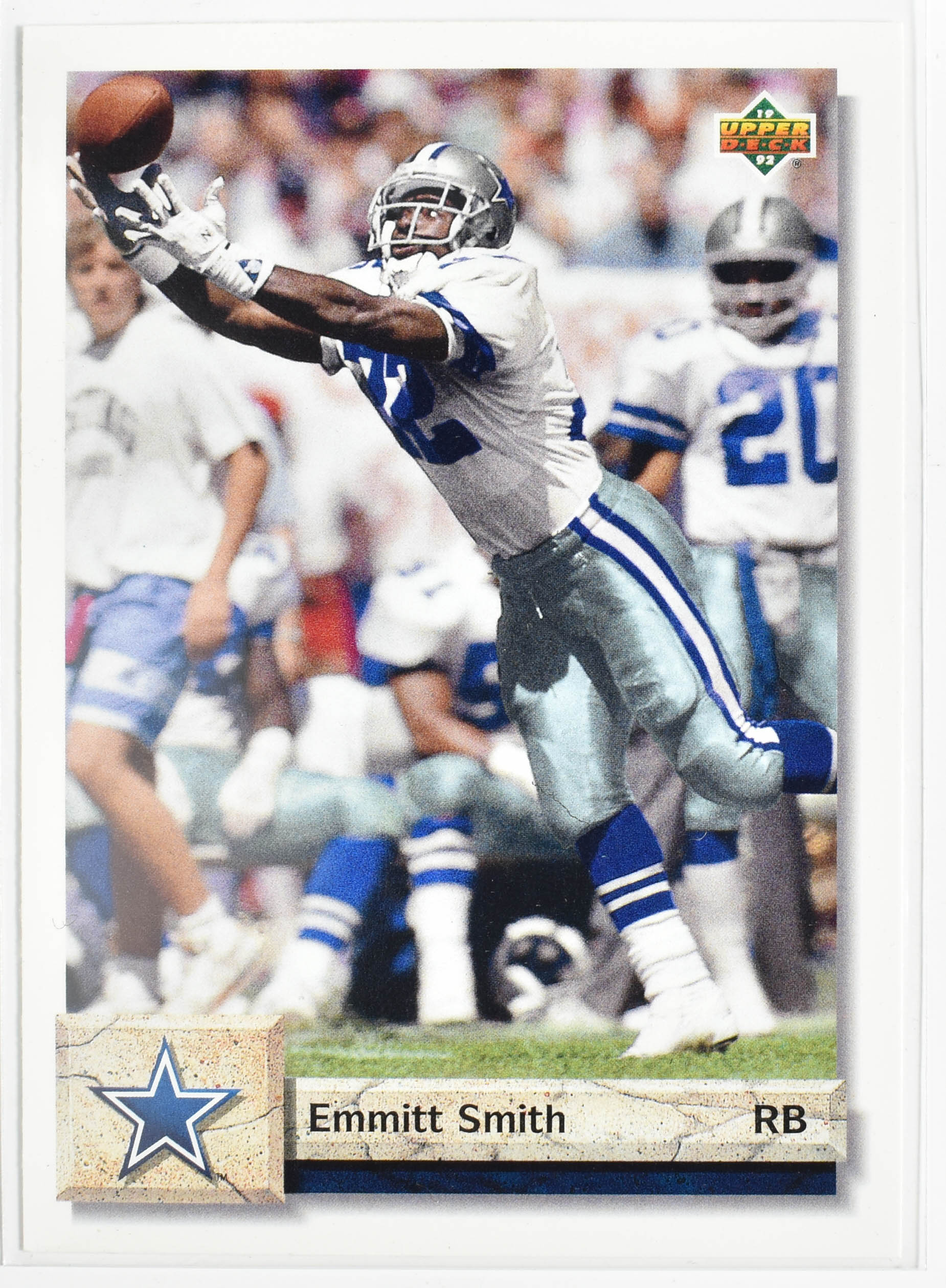 Emmitt Smith 254 Upper Deck 1992 Dallas Cowboys Football Card