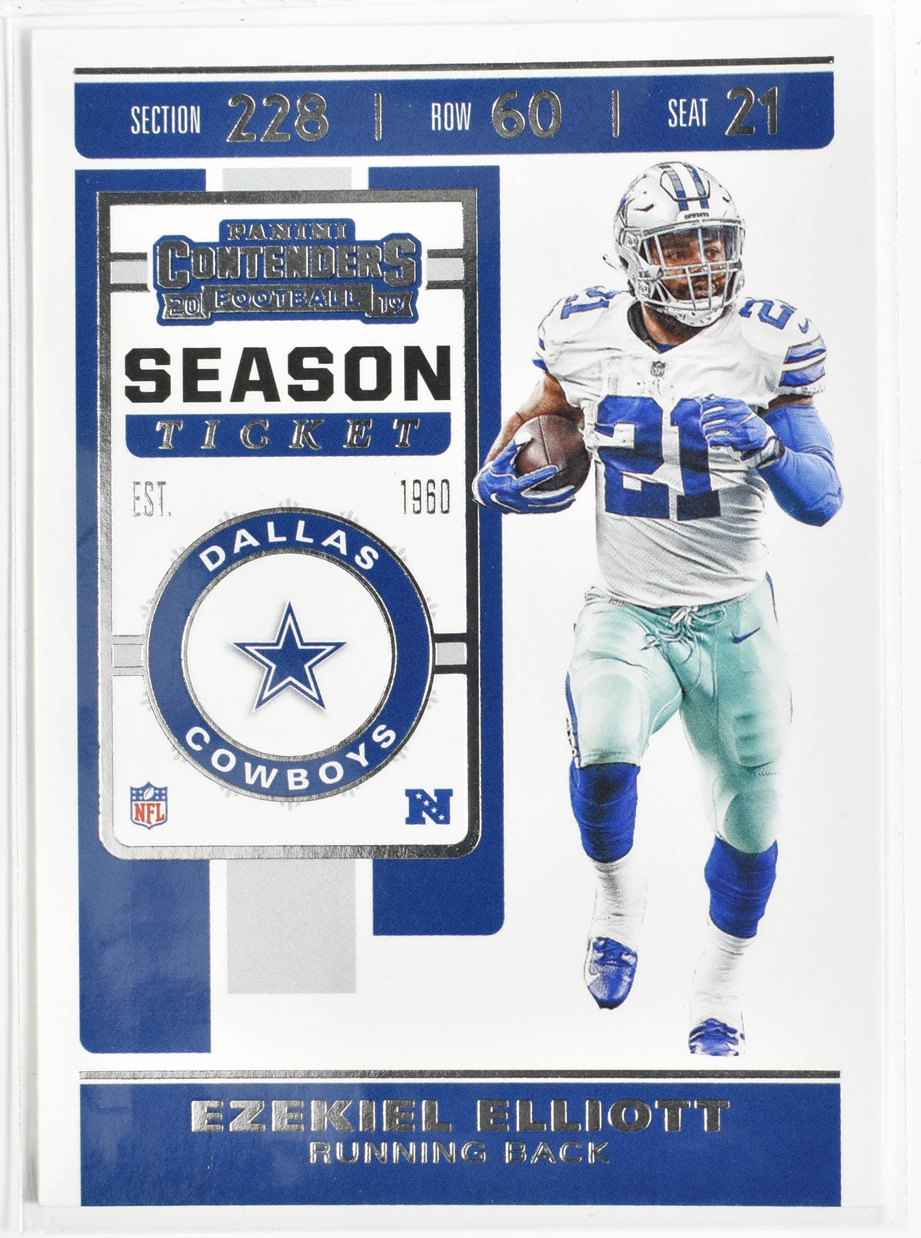 Ezekiel Elliott 99 Contenders Panini 2019 Dallas Cowboys