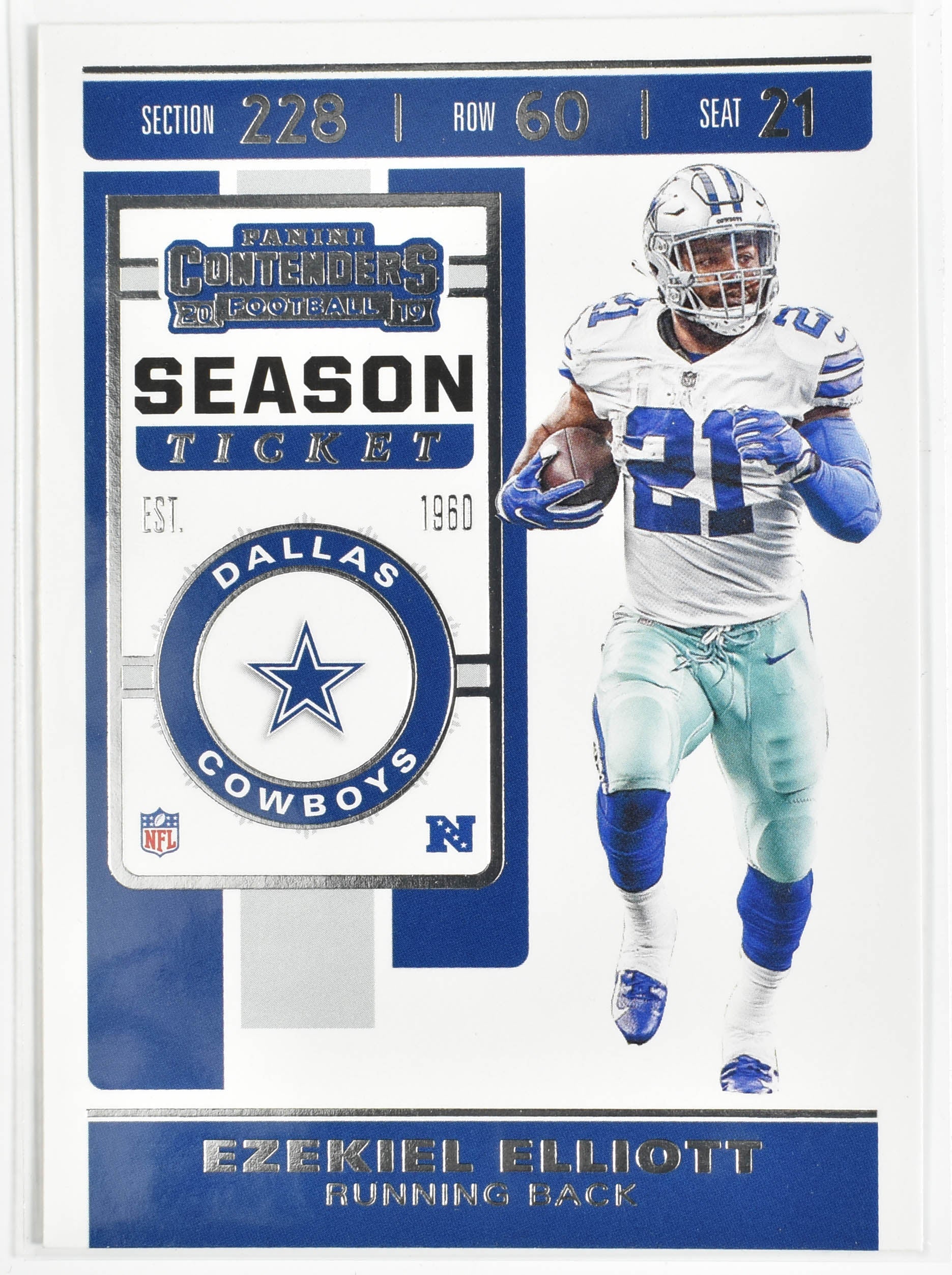 Ezekiel Elliott 99 2019 Contenders Panini Dallas Cowboys