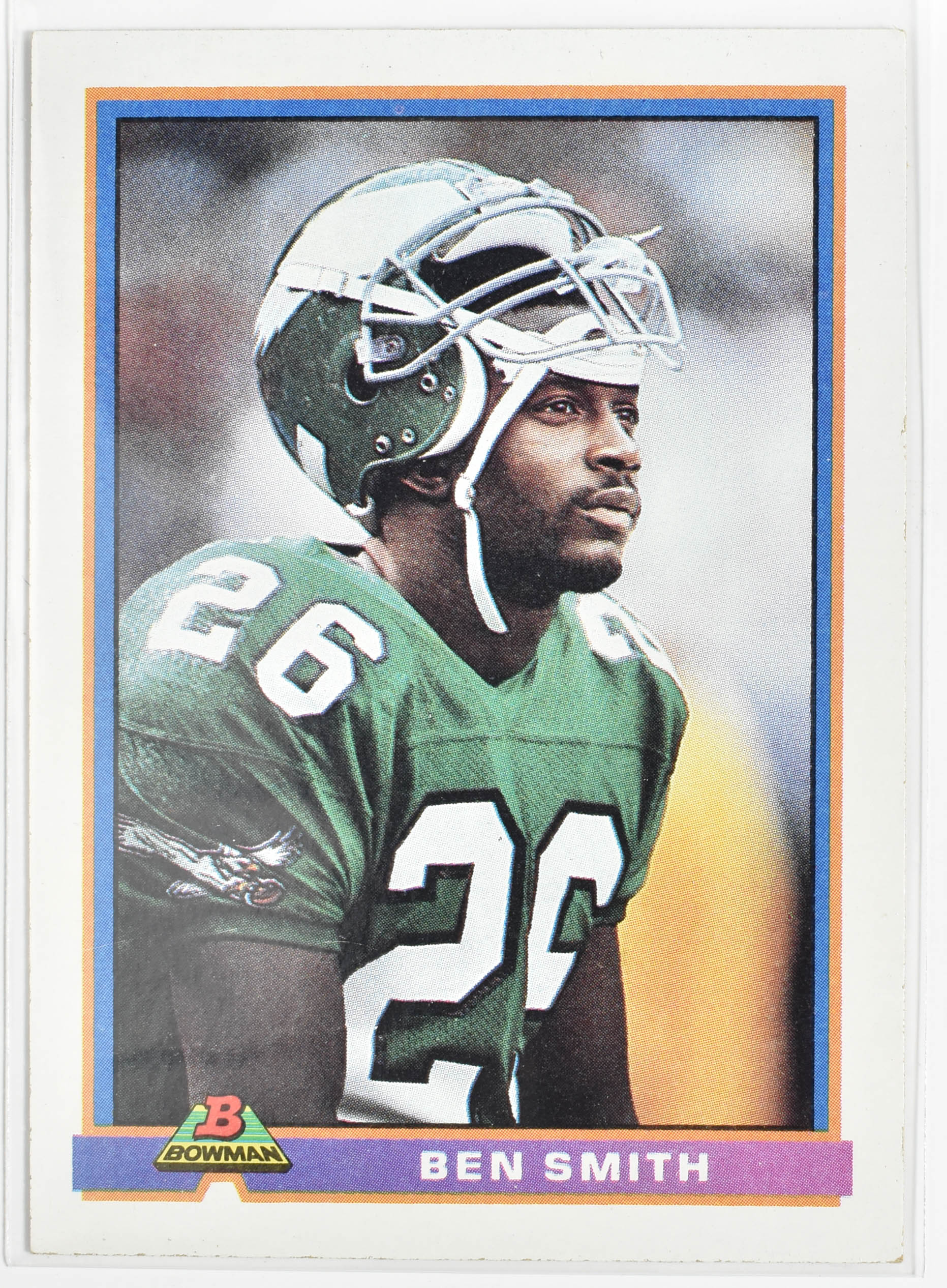 Ben Smith 407 Topps Bowman 1991 Eagles Football Card