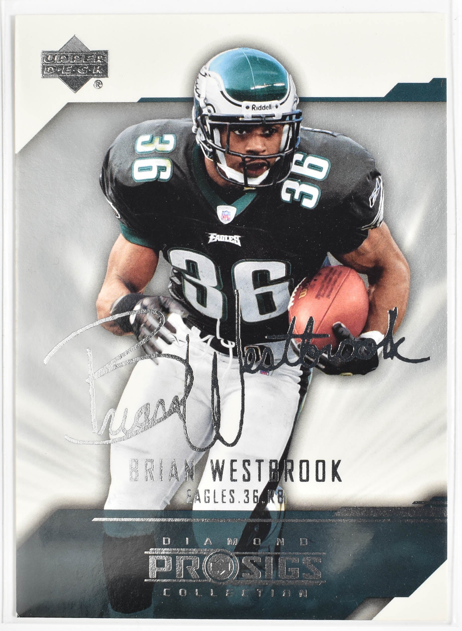 Brian Westbrook 67 Upper Deck 2004 Diamond Pro Signs Eagles