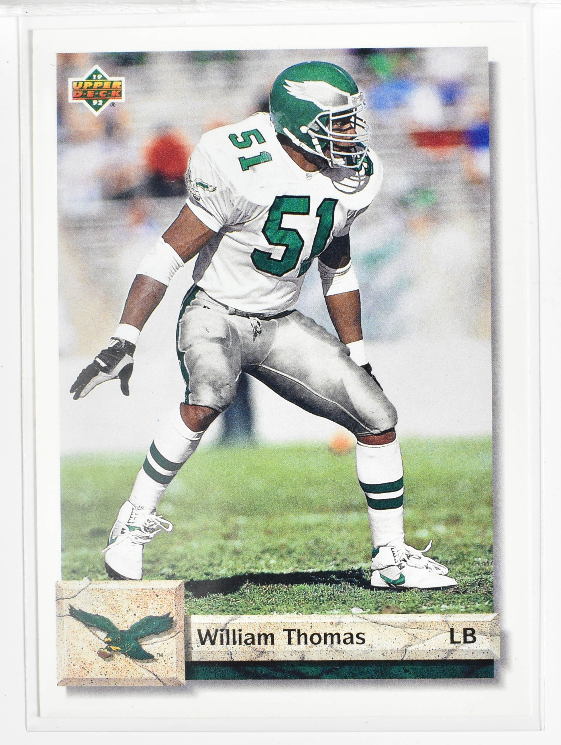 William Thomas 263 Upper Deck 1992 Eagles