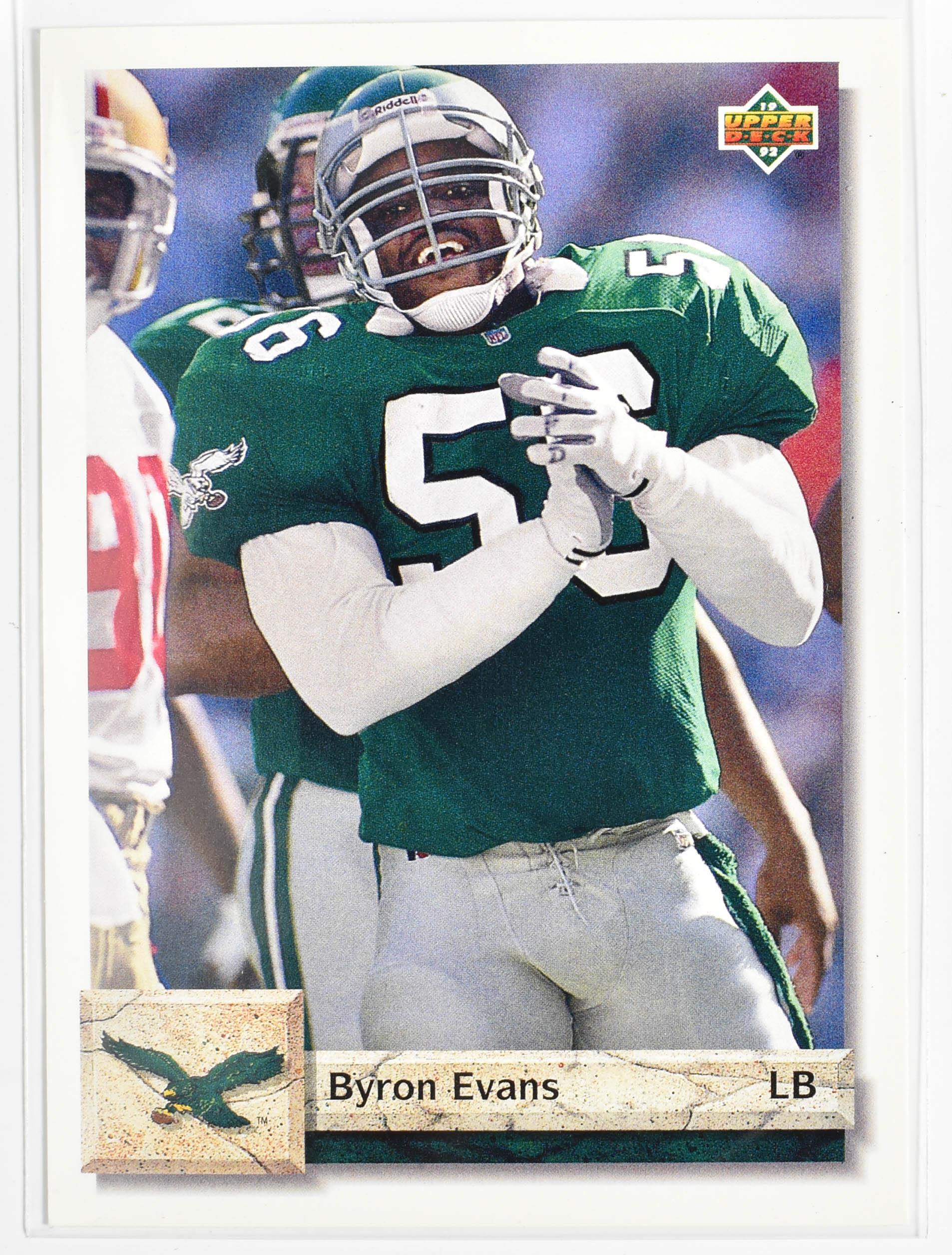 Byron Evans 224 Upper Deck 1992 Eagles Football