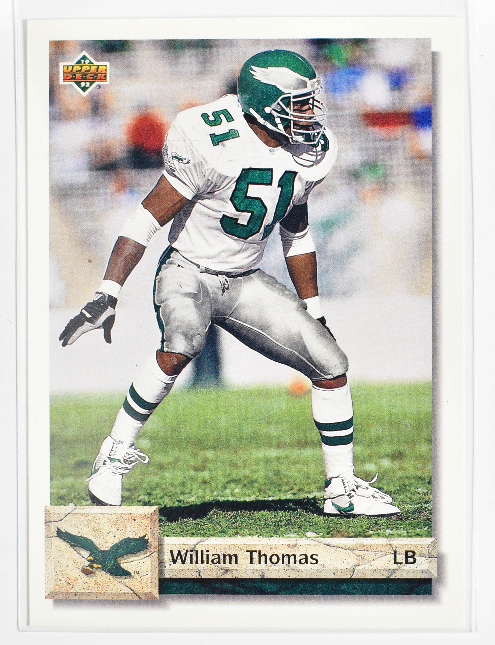 William Thomas 263 Upper Deck 1992 Eagles Football Card