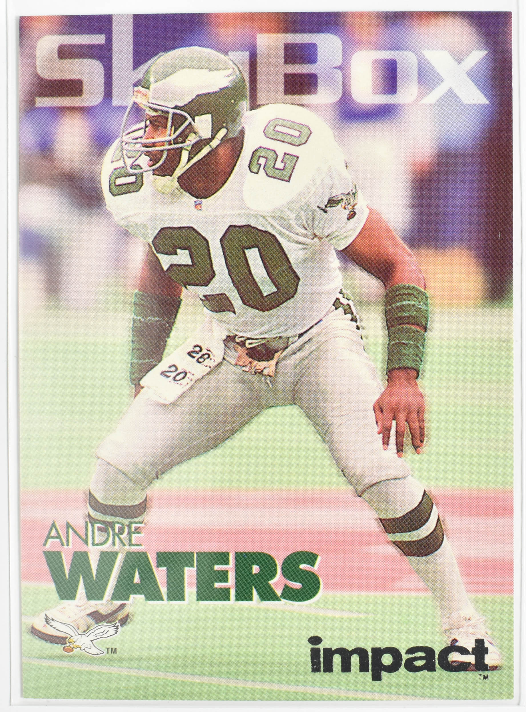 Andre Waters 253 Skybox Impact 1993 Eagles Football Card