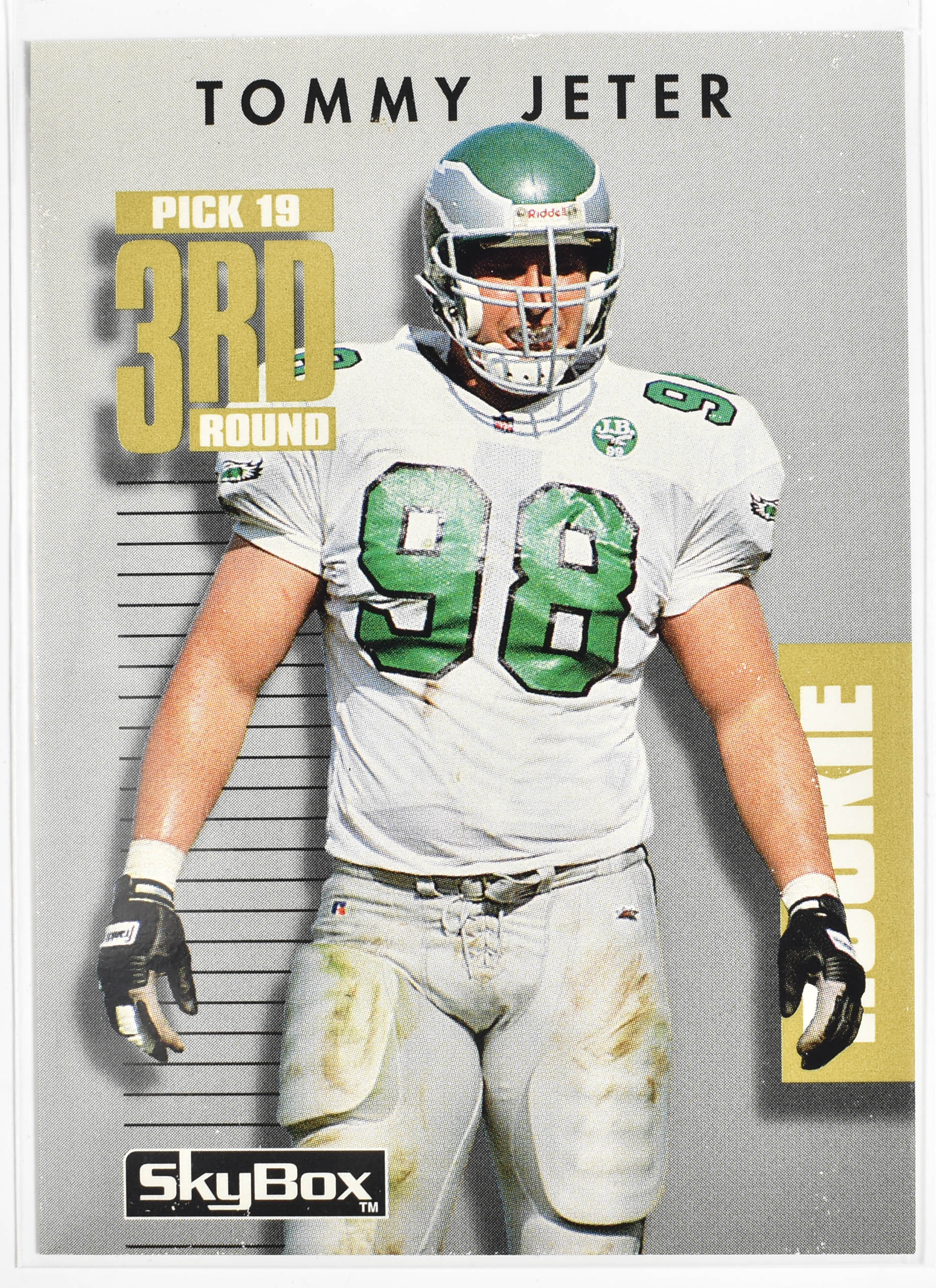 Tommy Jeter 009 Rookie Prime Time Skybox 1992 Eagles Football Card