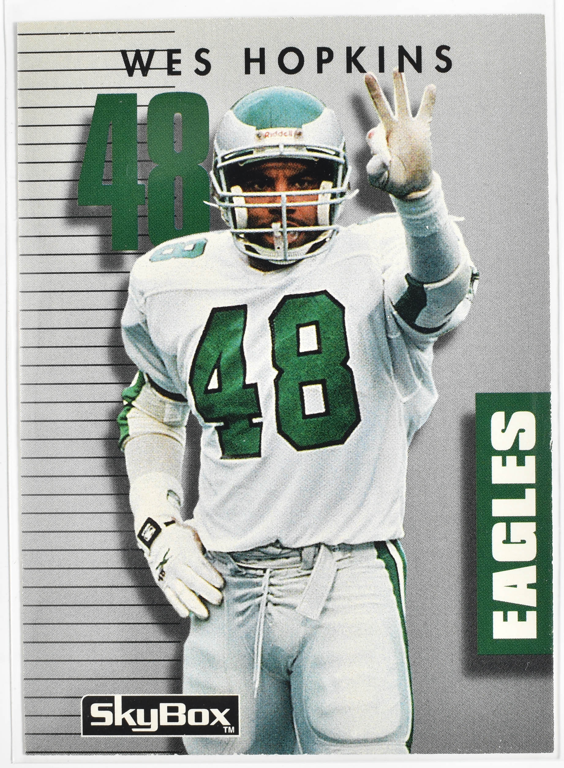 Wes Hopkins 196 Prime Time Skybox 1992 Eagles Football Card