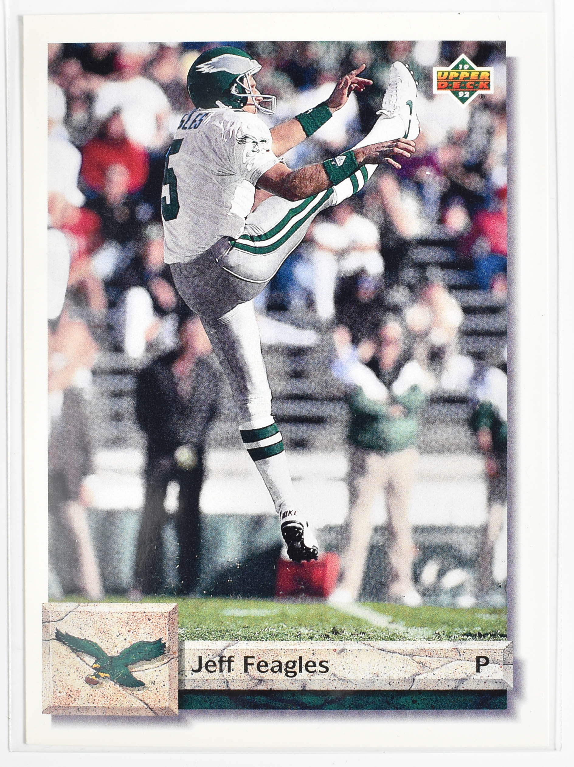 Jeff Feagles 104 Upper Deck 1992 Eagles Football Card