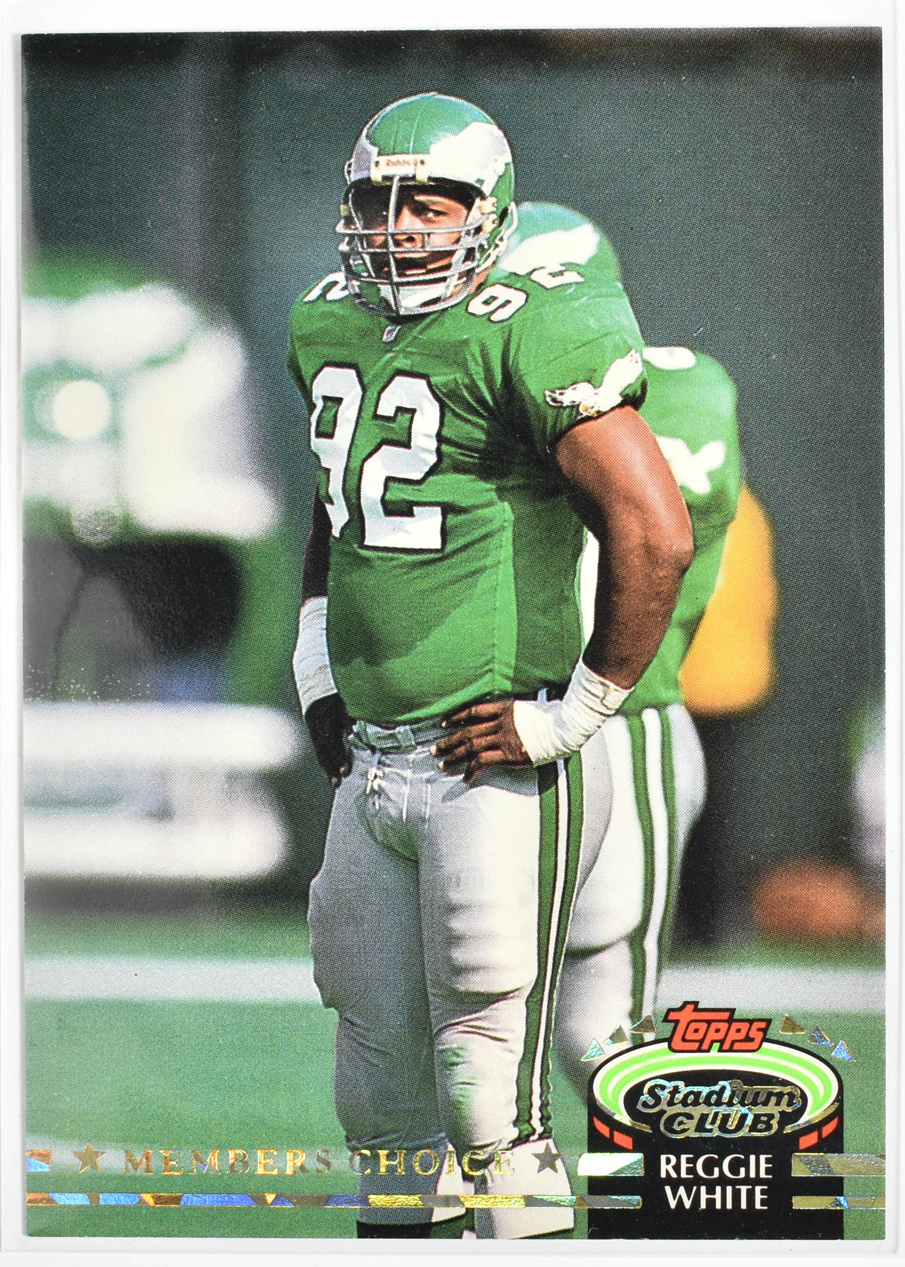 Reggie White 308 Topps Stadium Club 1992 Eagles Football Card
