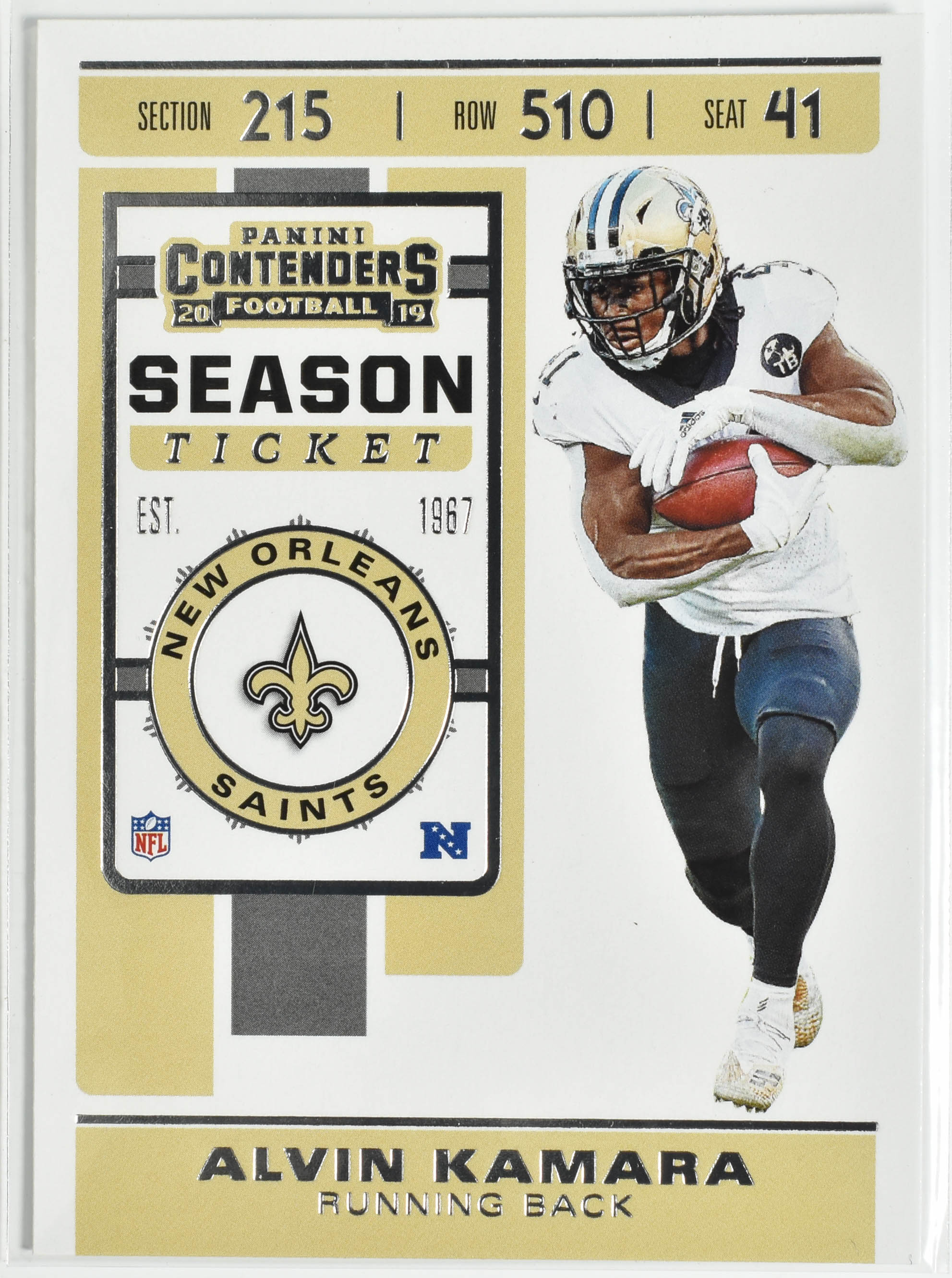 Alvin Kamara 79 Panini Contenders 2019 New Orleans Saints