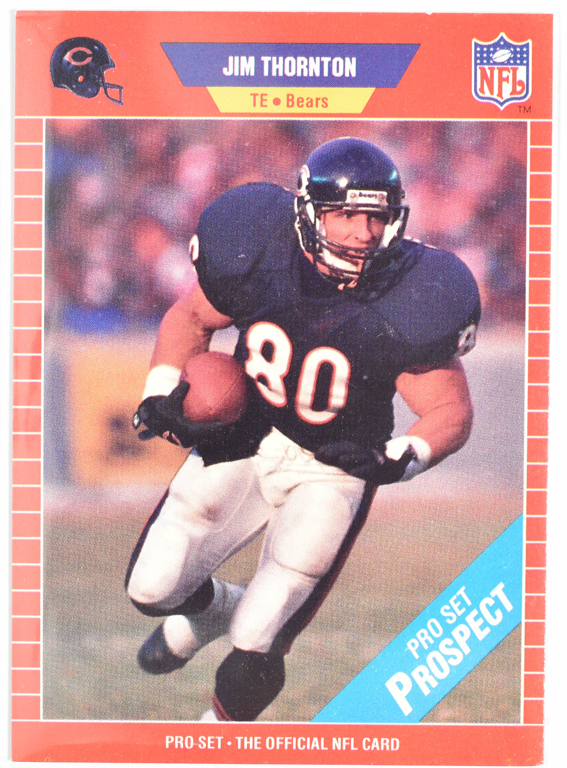 Jim Thornton 517 Pro Set 1989 Chicago Bears