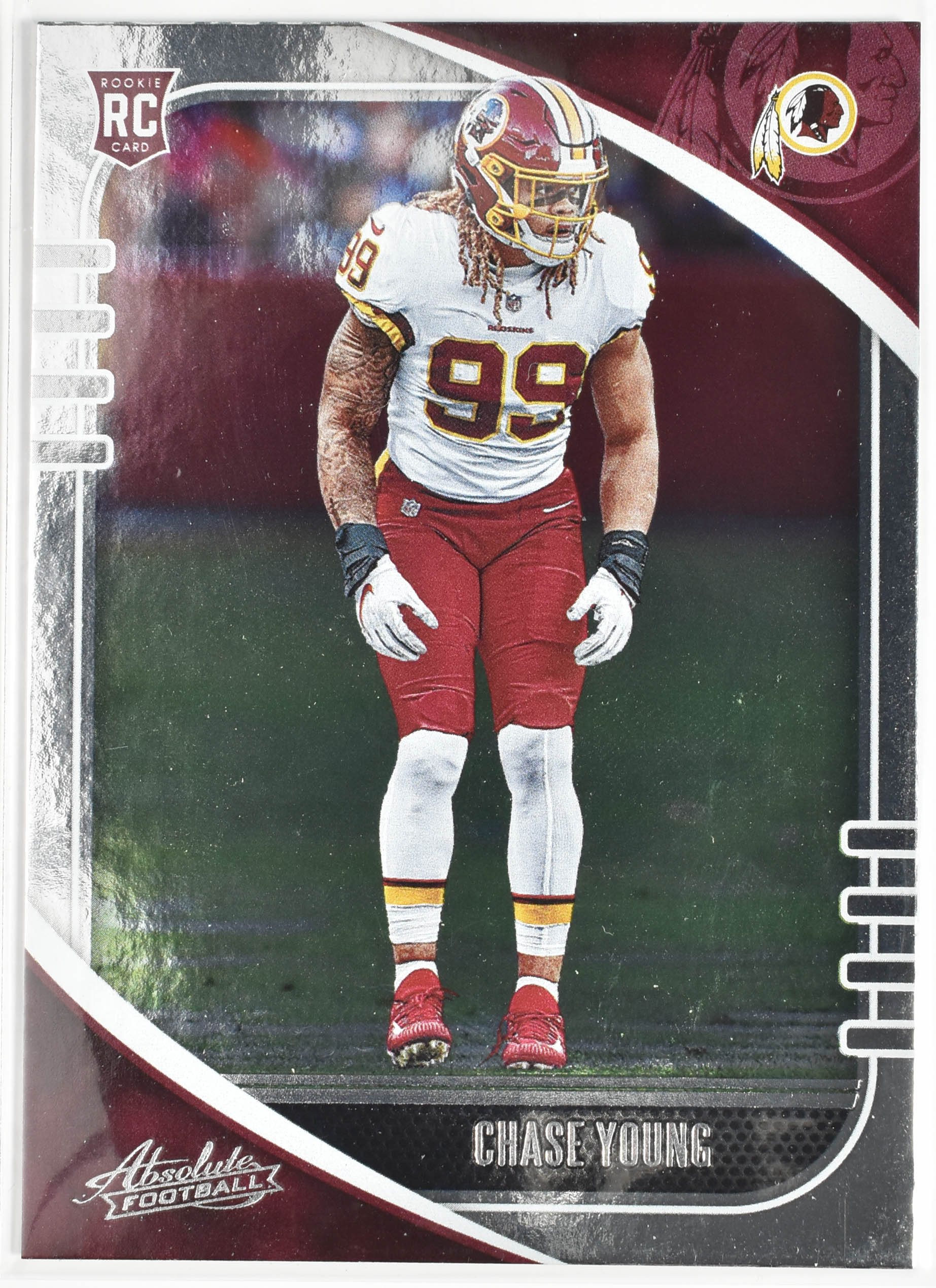 Chase Young 117 Washington Rookie Absolute Football Cards Panini 2020