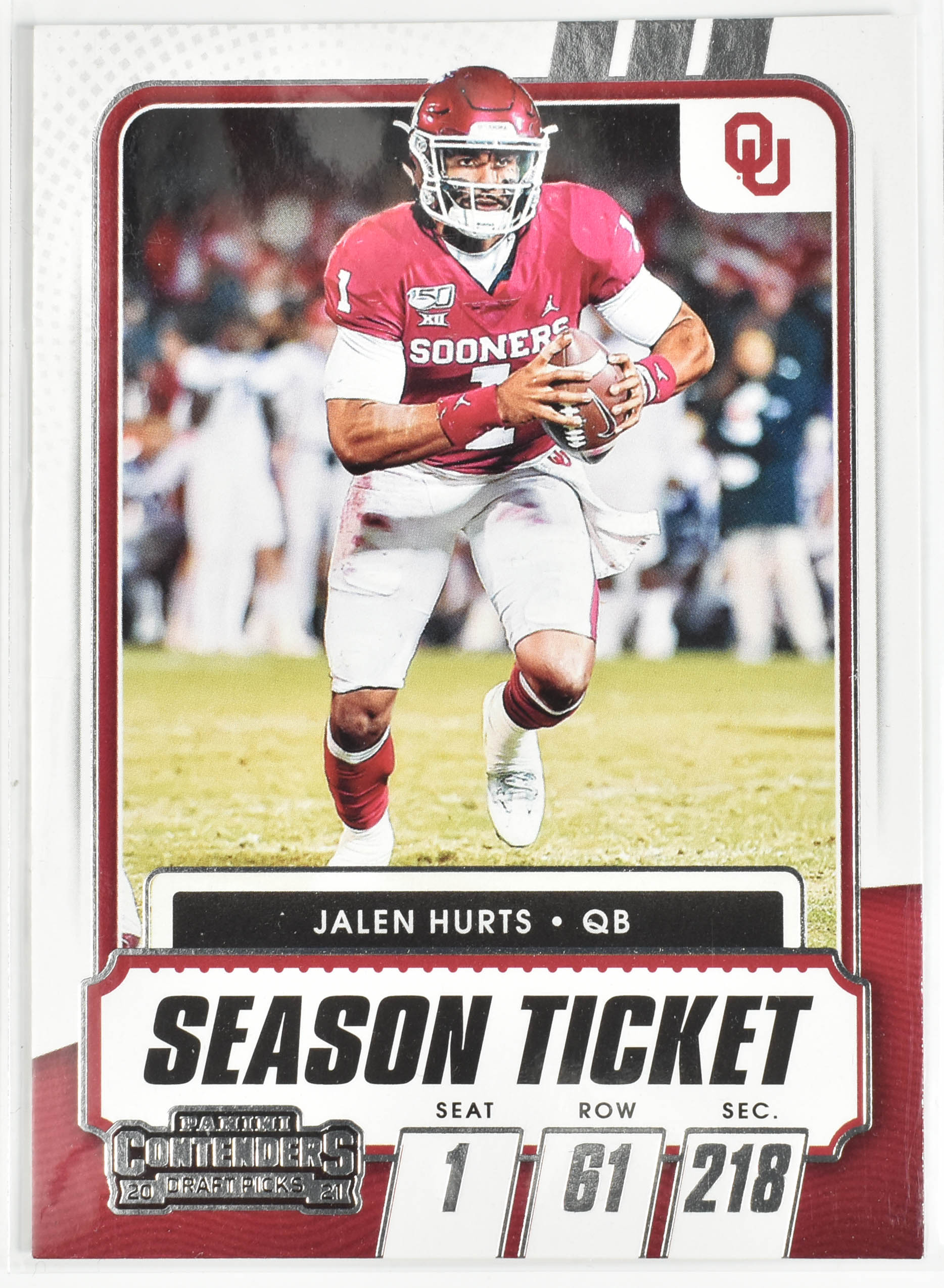 Jalen Hurts 26 Panini Contenders 2021 Season Ticket OU