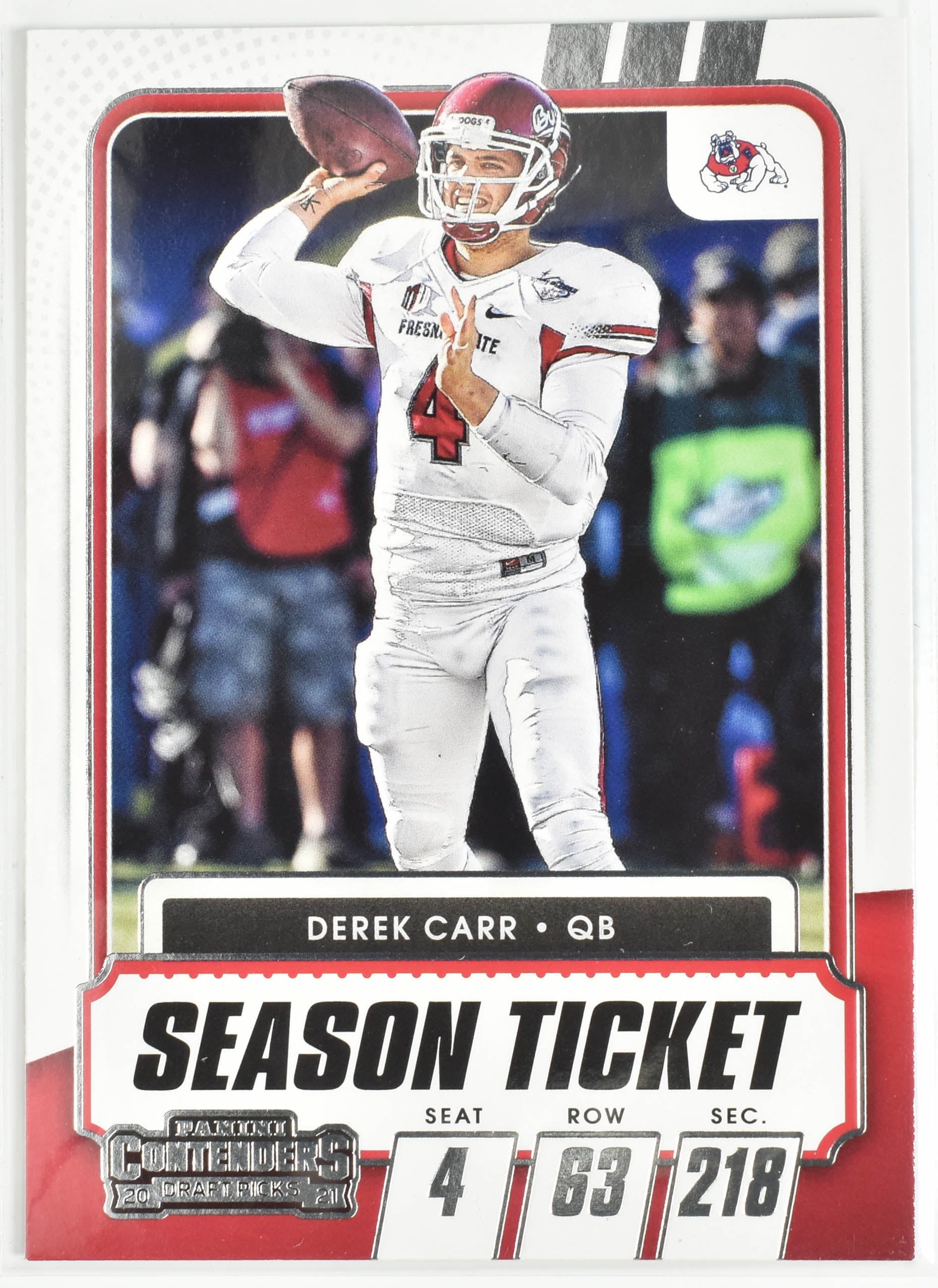 Derek Carr No.14 Panini Contenders 2021 Draft Picks Season Ticket