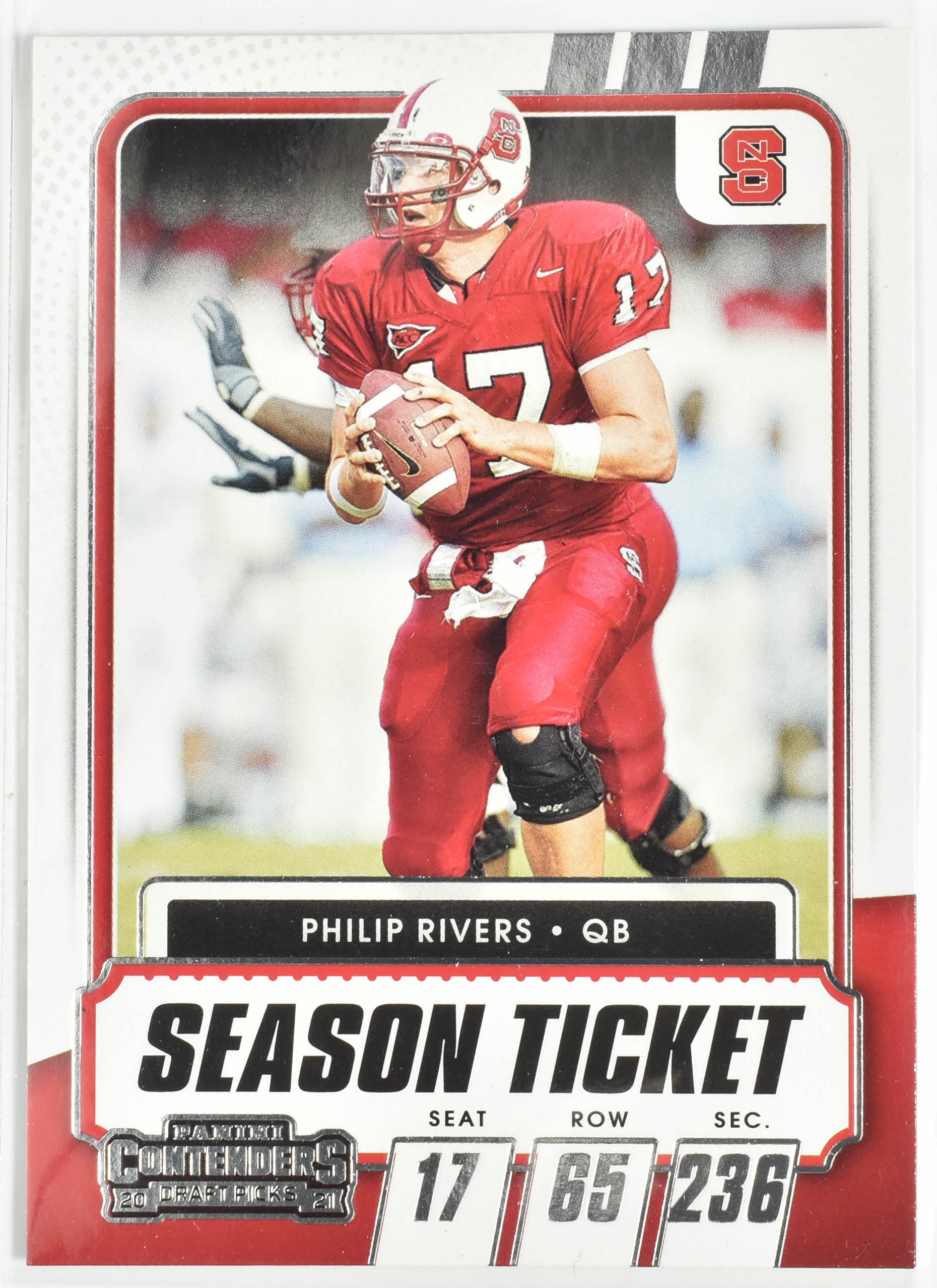 Philip Rivers No.10 Panini Contenders 2021 Draft Picks Season Ticket
