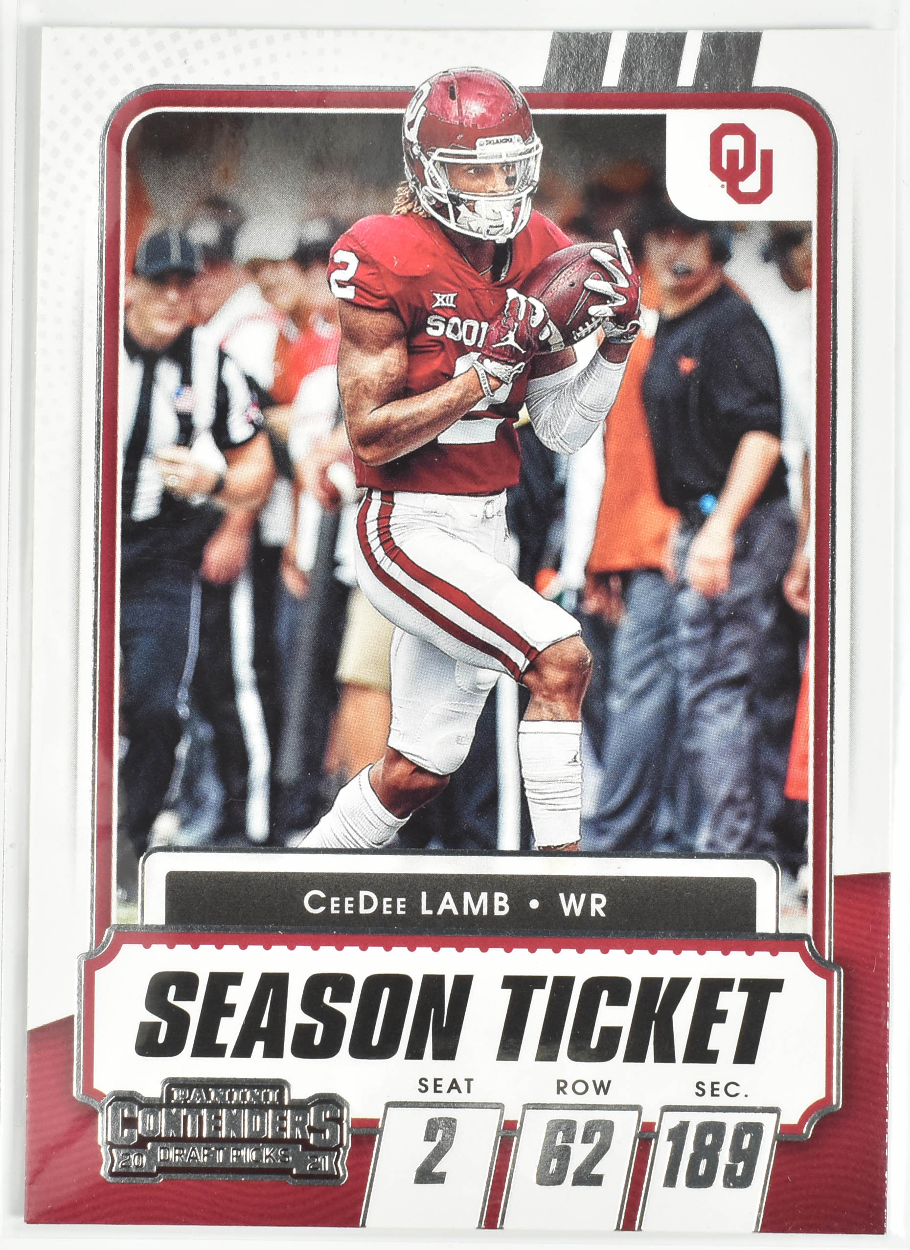 CeeDee Lamb OU No.44 Panini Contenders 2021 Draft Picks Season Ticket