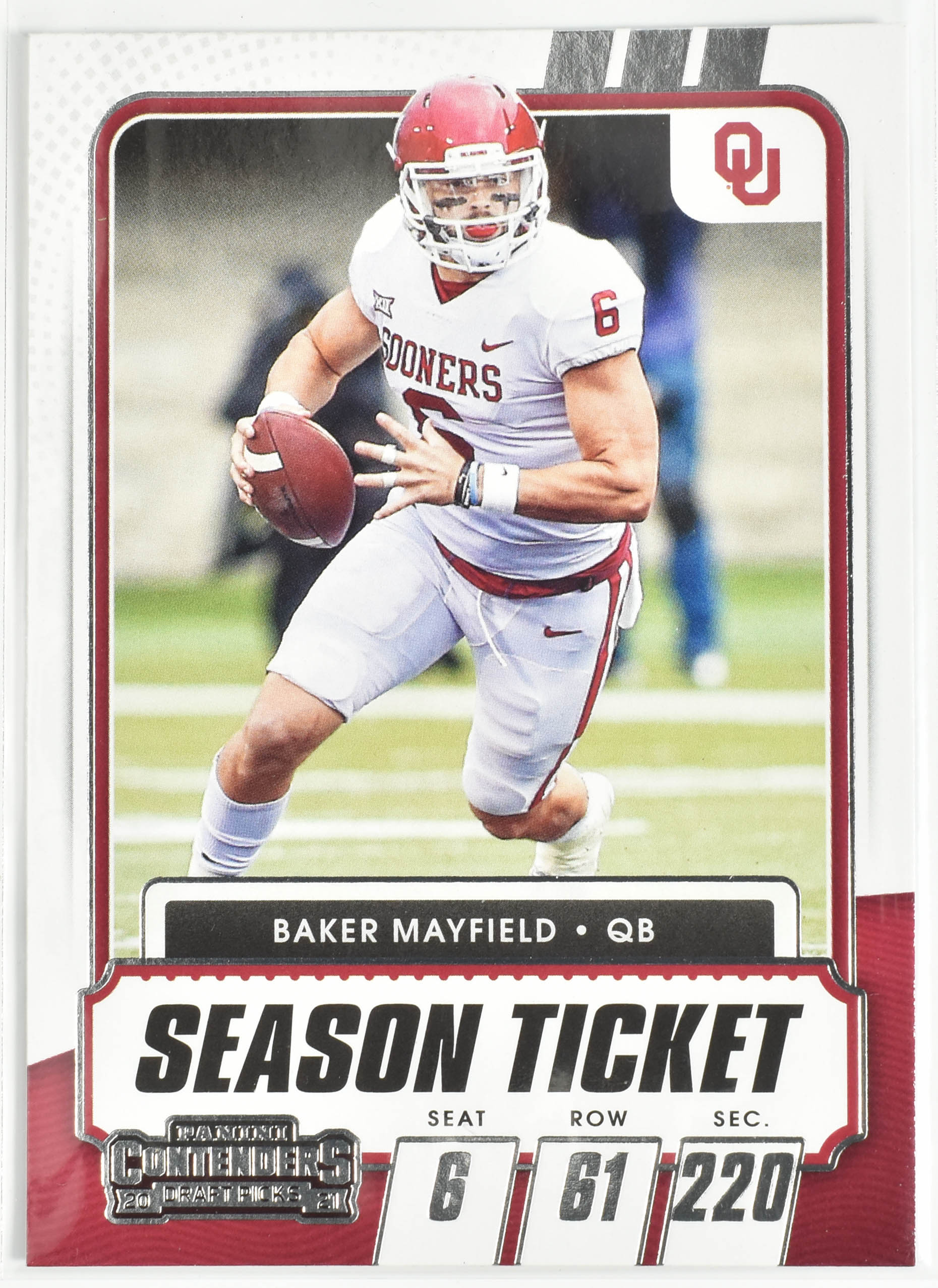 Baker Mayfield No.19 OU Panini Contenders 2021 Draft Picks Season Ticket