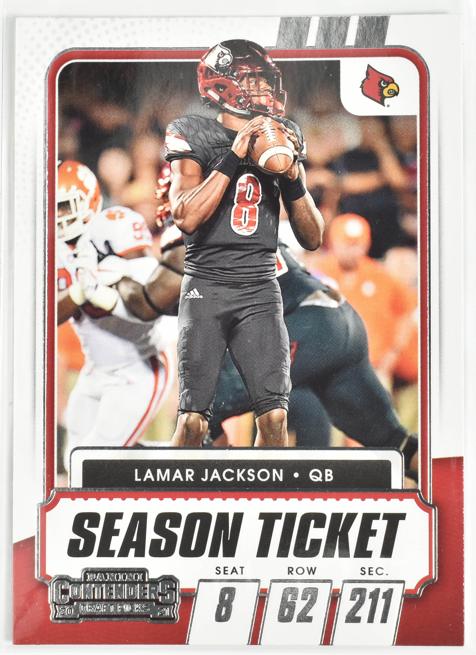 Lamar Jackson No.22 Panini Contenders 2021 Draft Picks Season Ticket