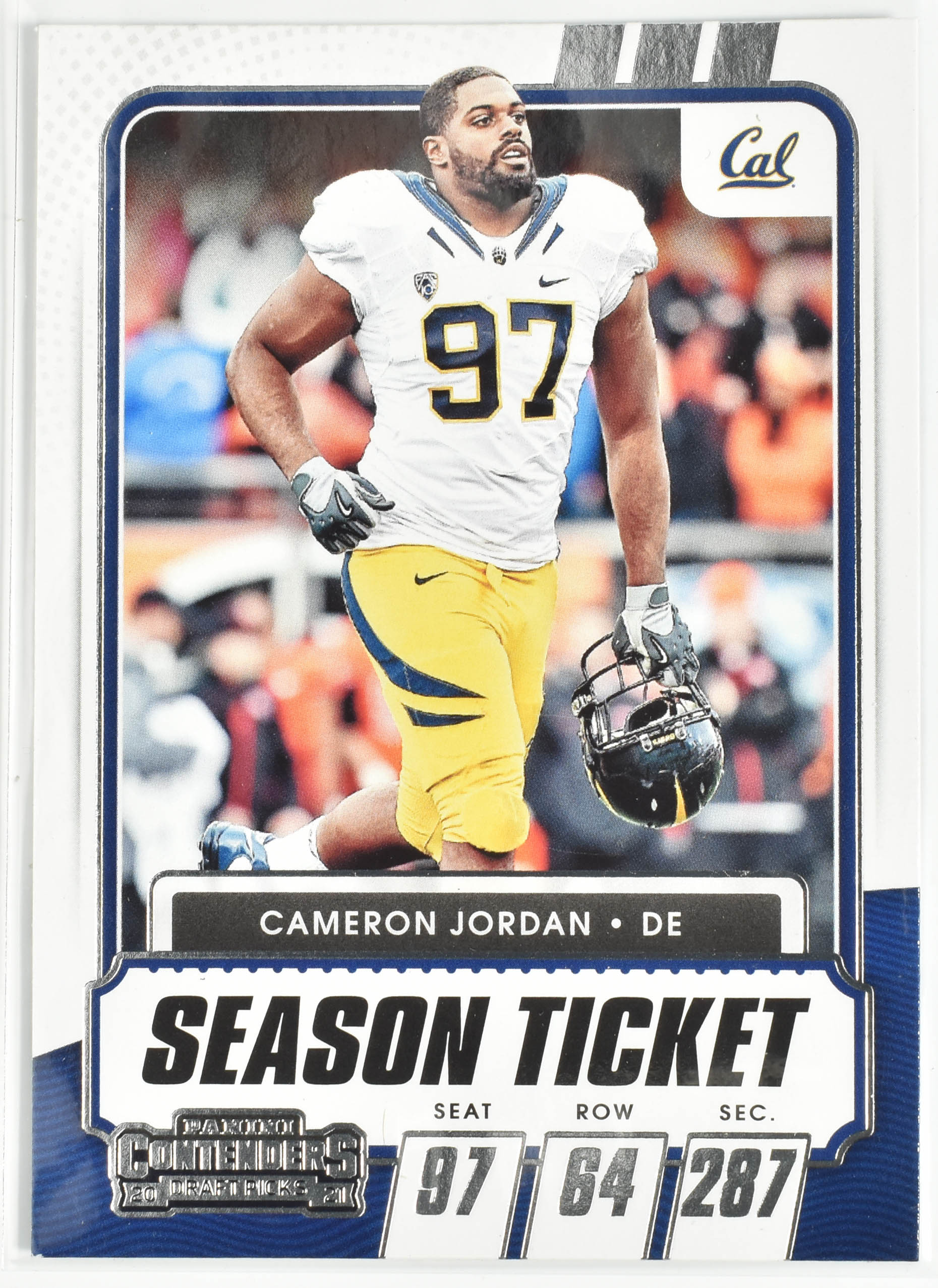 Cameron Jordan No.86 Panini Contenders 2021 Draft Picks Season Ticket Cal State