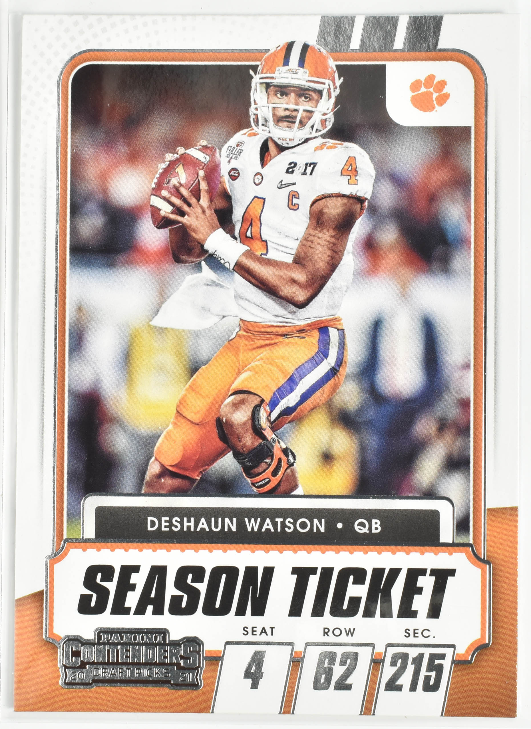 Deshaun Watson No.2 Panini Contenders 2021 Draft Picks Season Ticket