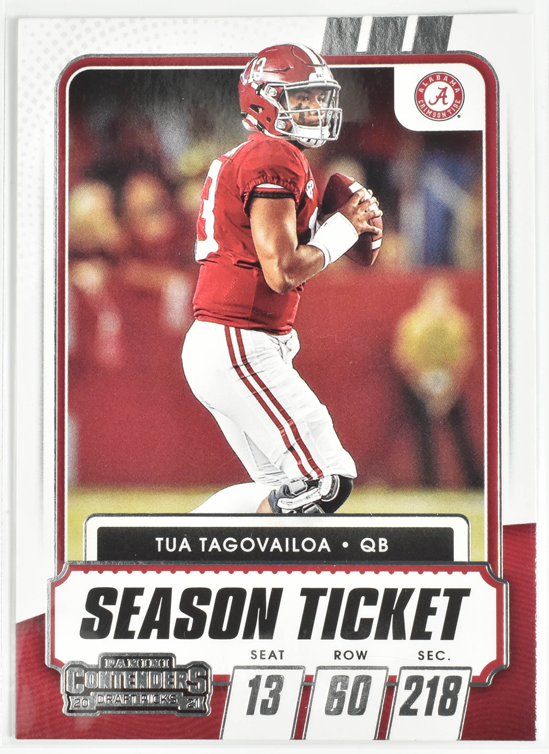 Tua Tagovailoa No.25 Alabama Panini Contenders 2021 Draft Picks Season Ticket