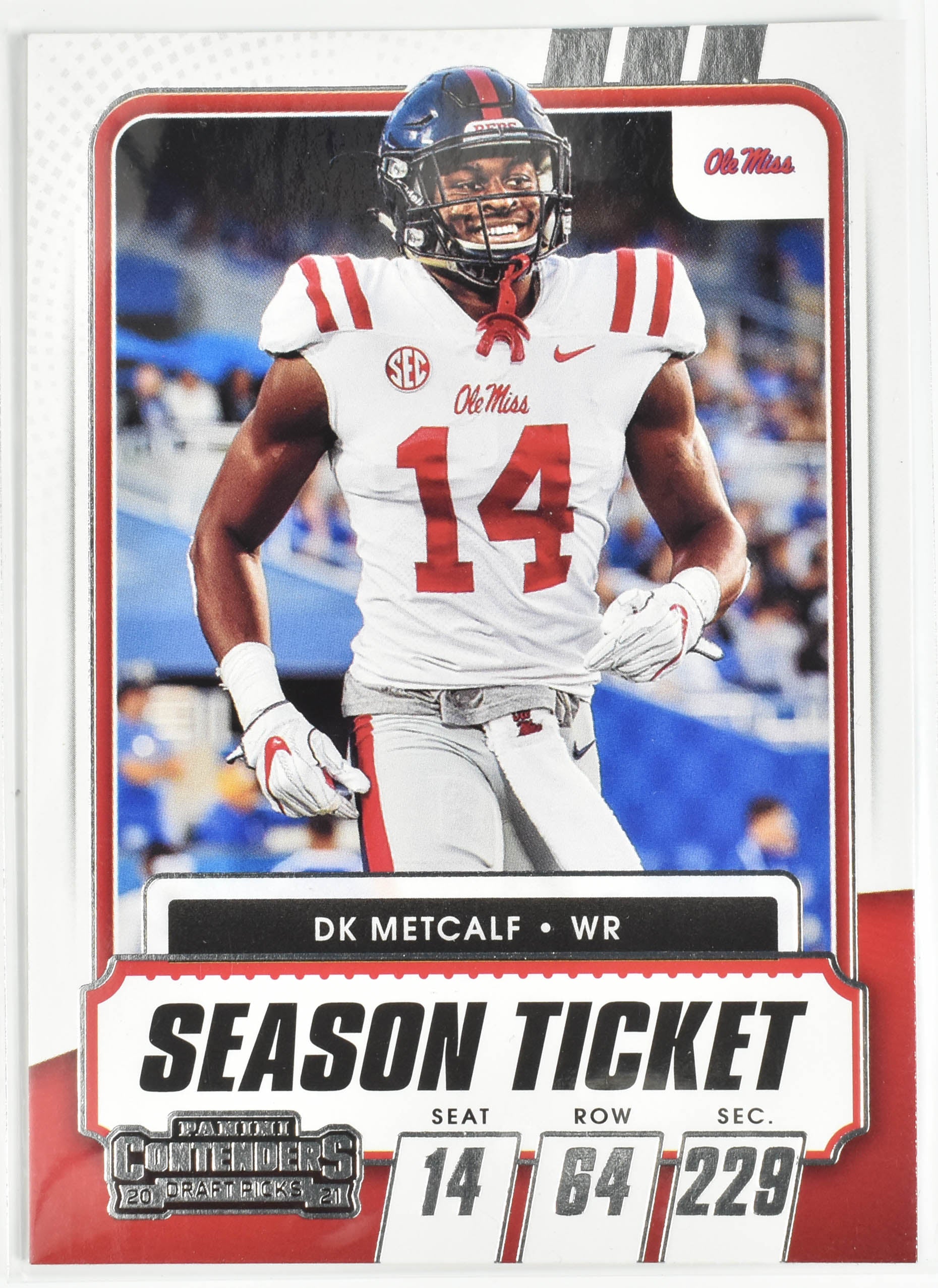 DK Metcalf No.27 Panini Contenders 2021 Draft Picks Season Ticket Ole Miss