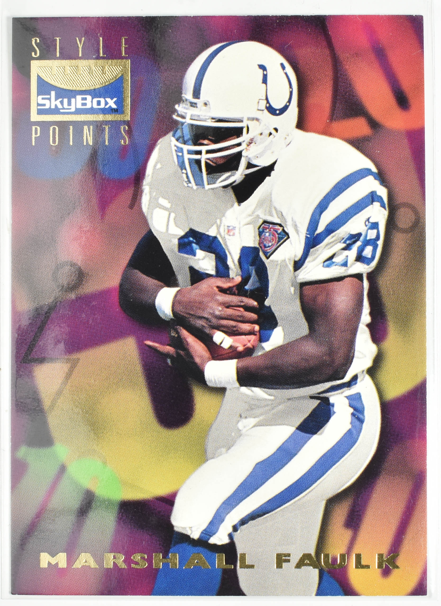 Marshall Faulk 1995 Skybox Style Points Card No. 140 Indianapolis Colts