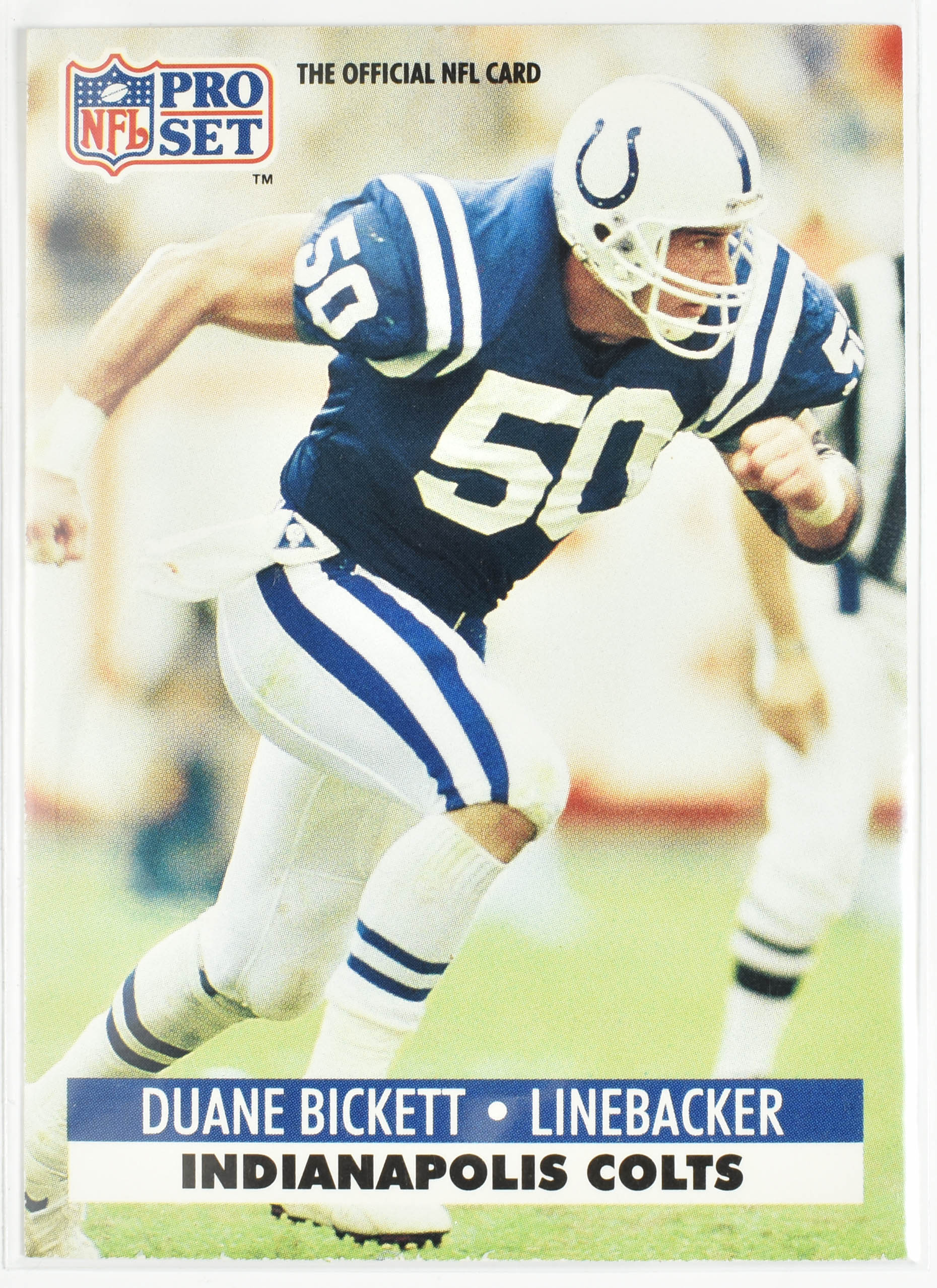 Duane Bickett 173 Pro Set 1991 Colts Football Card