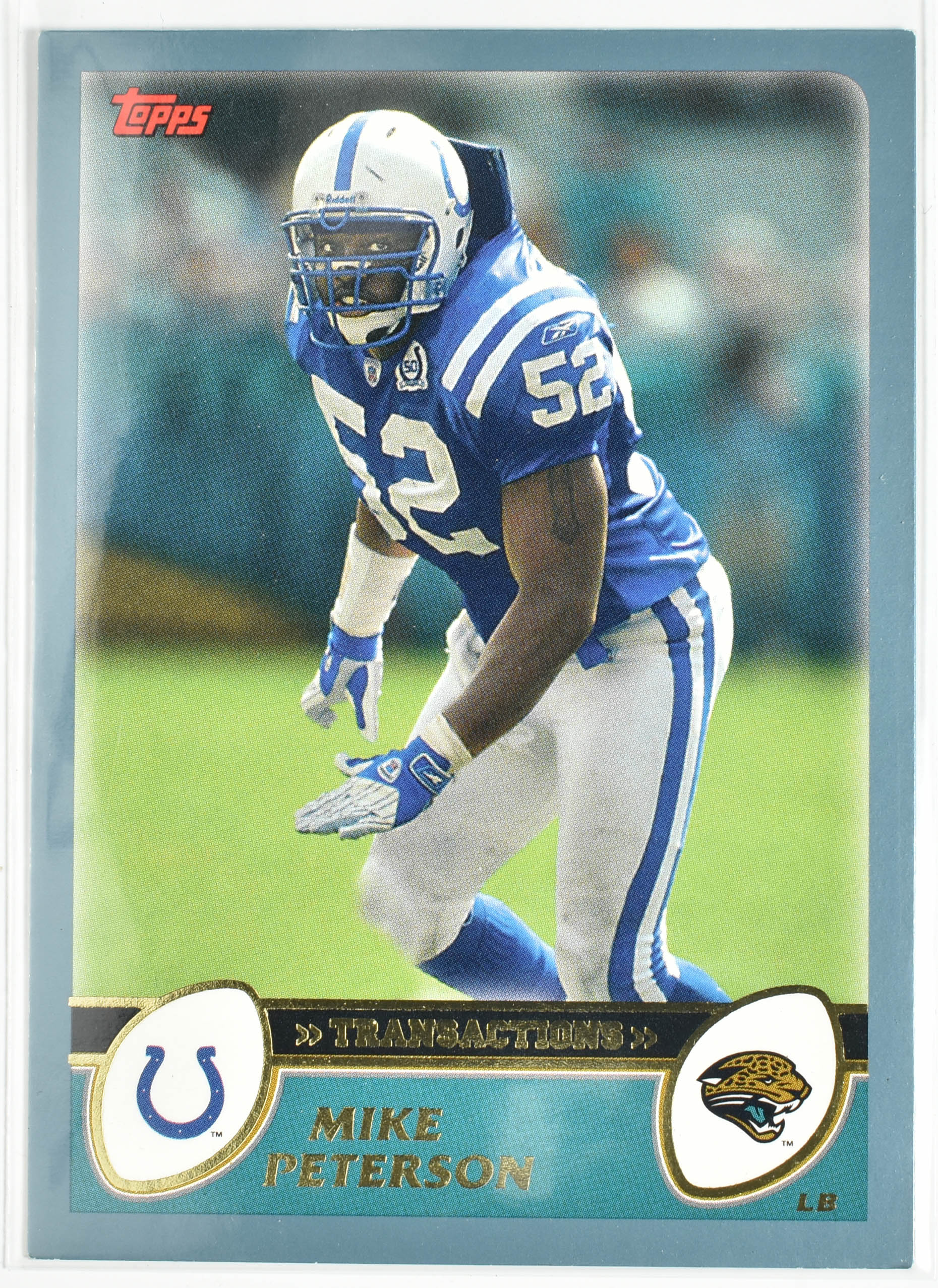 Mike Peterson 147 Topps 2003 Colts Football Card