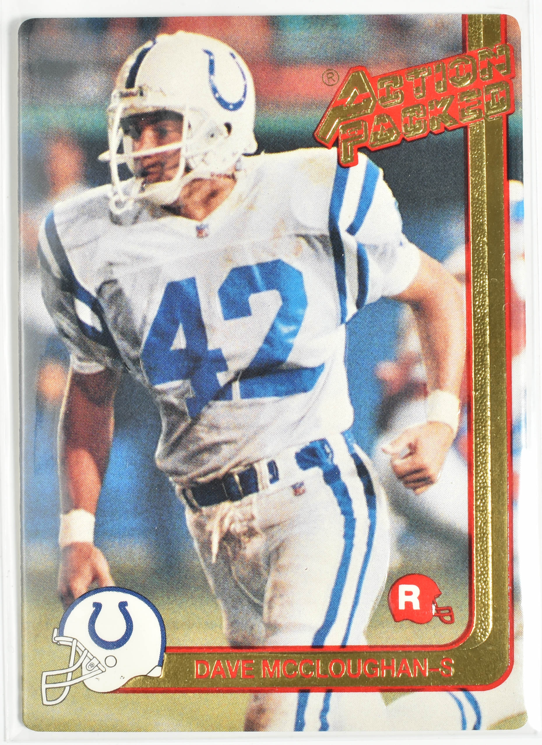 Dave Mccloughan Action Packed 1991 Colts Football Card