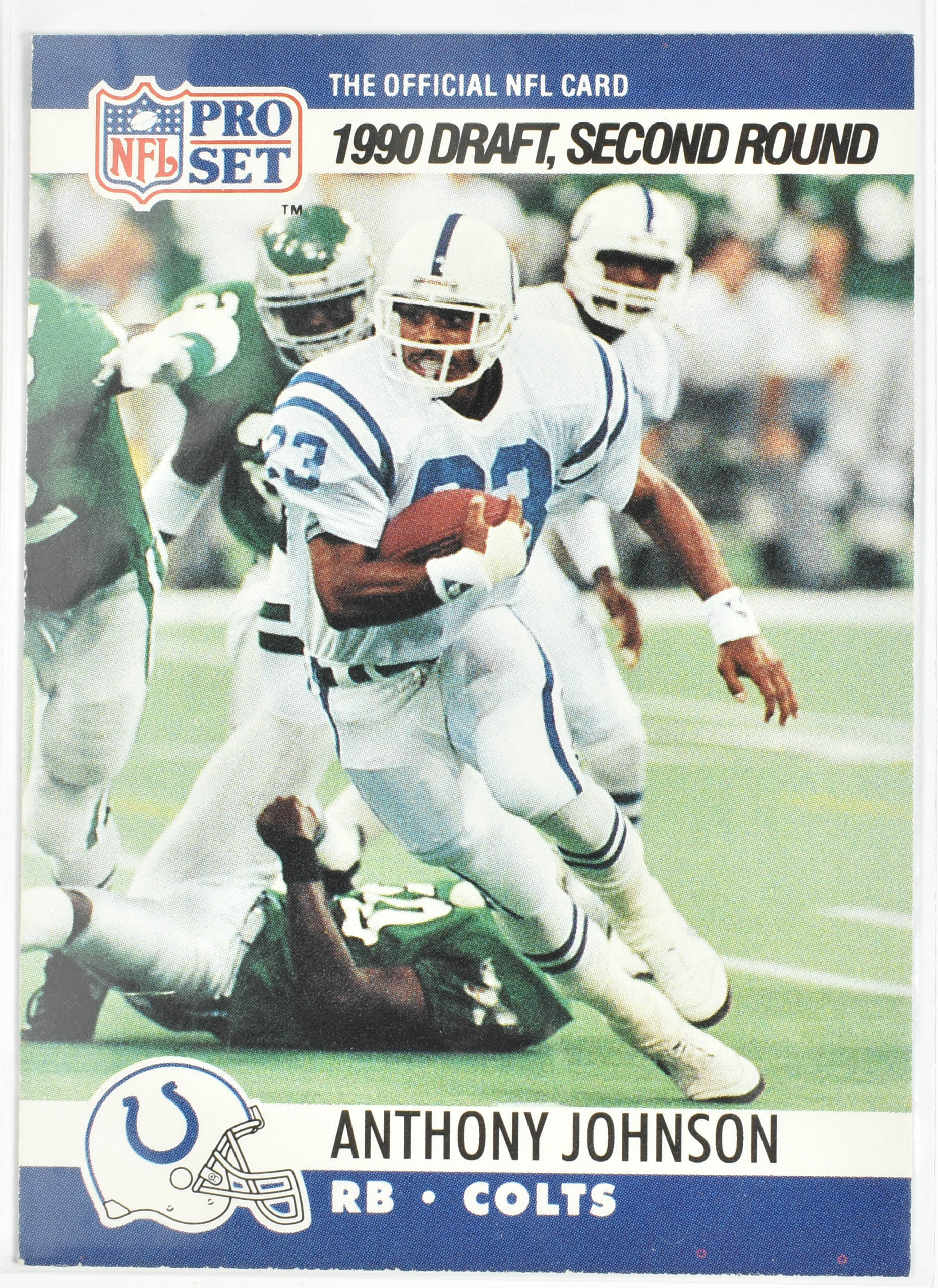 Anthony Johnson 705 1990 draft Proset colts football card