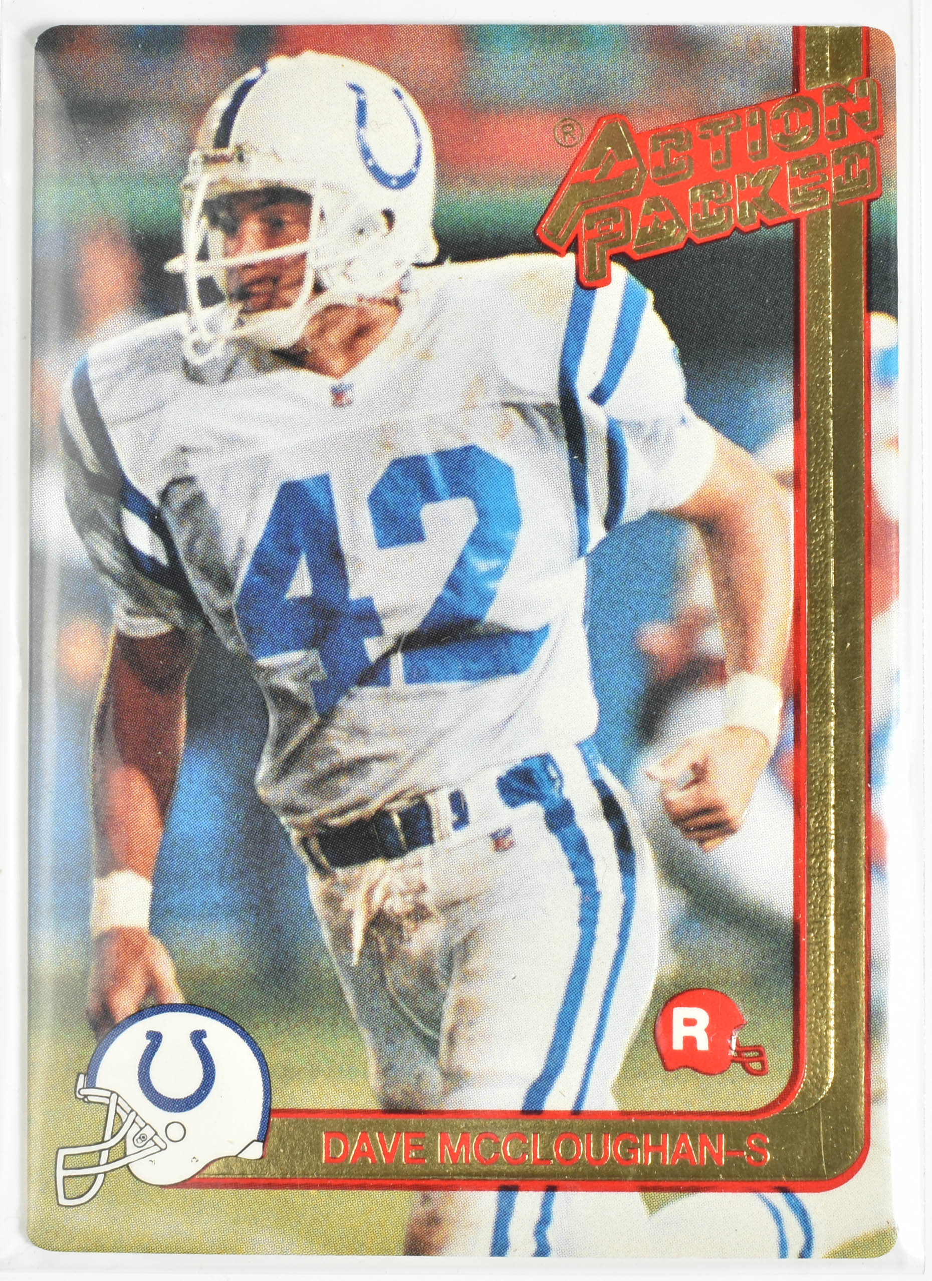 Dave Mccloughan 65 Action Packed 1991 Colts Football Card