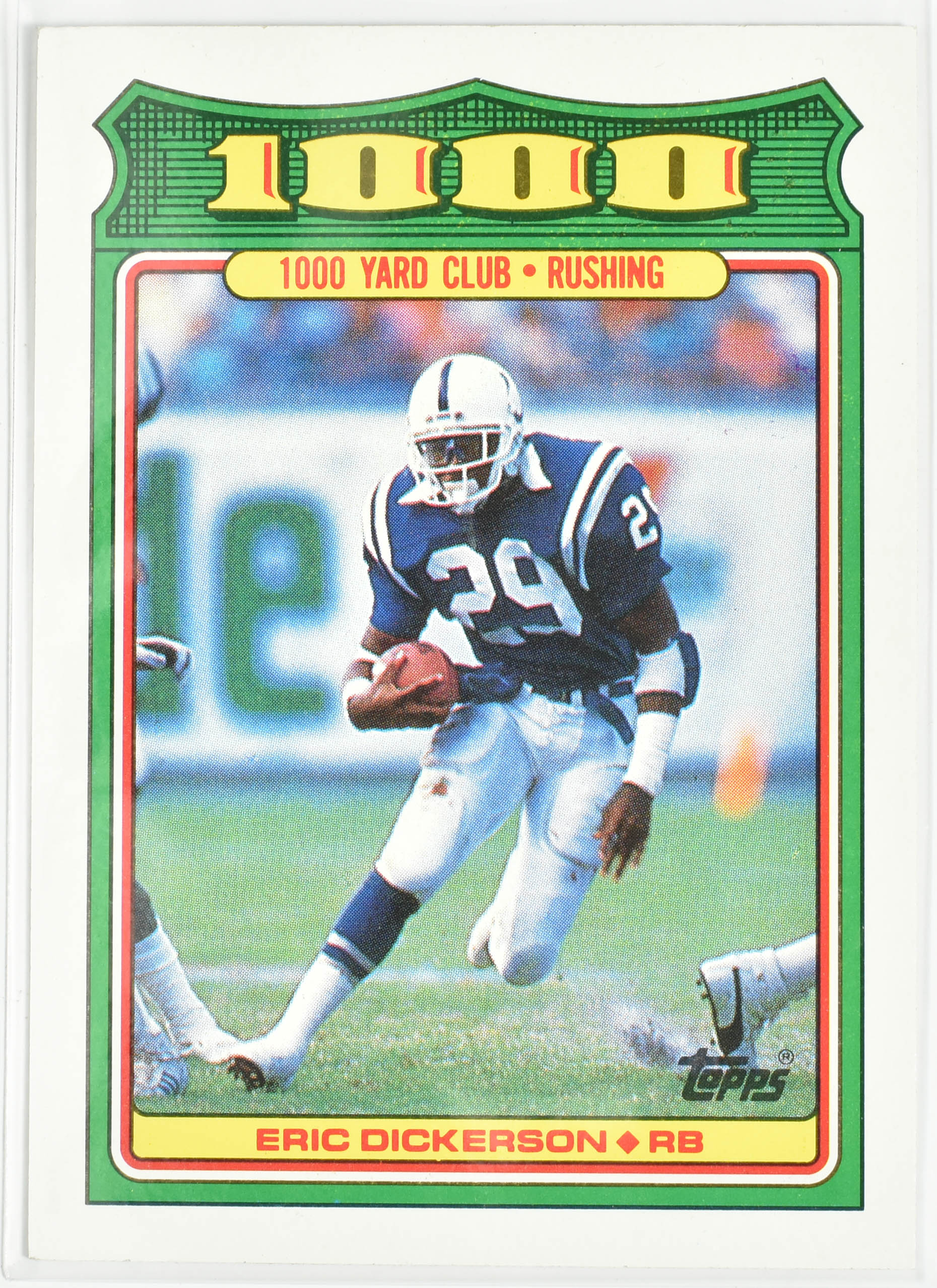 Eric Dickerson 2 Topps 1988 1000s Yard Club Colts Football Card