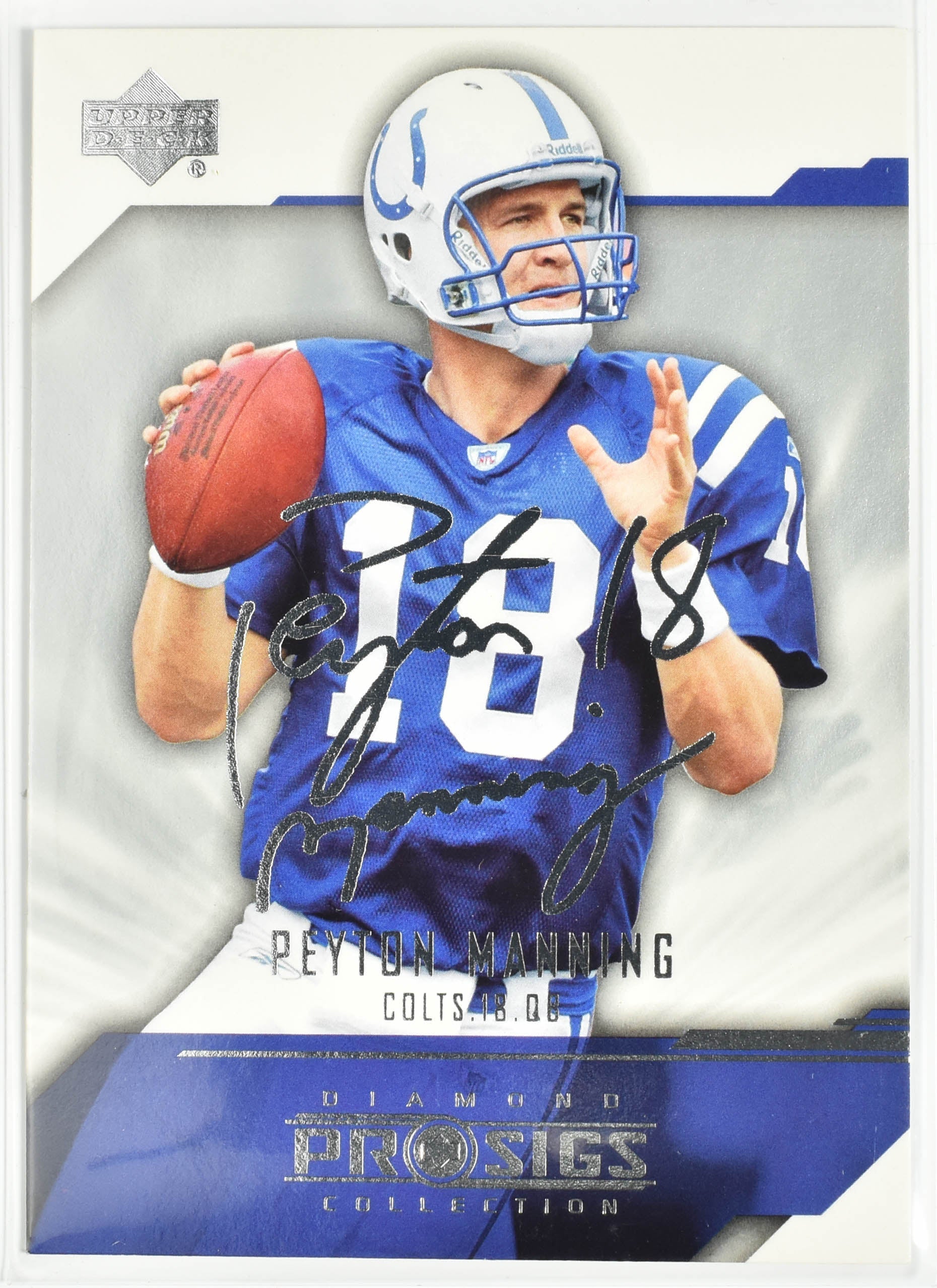Peyton Manning 39 Upper Deck Diamond Pro Signs Collection 2004