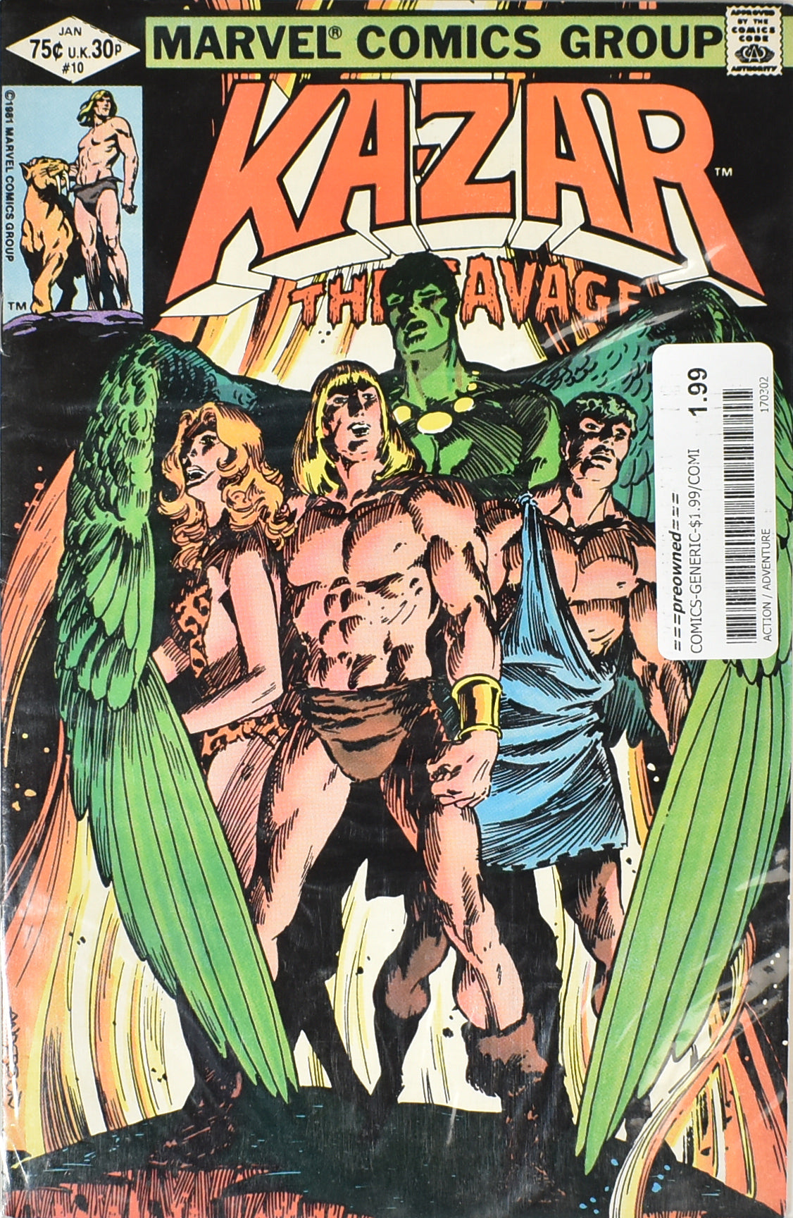 Kazar The Savage No. 10 Comic Book Marvel Comics