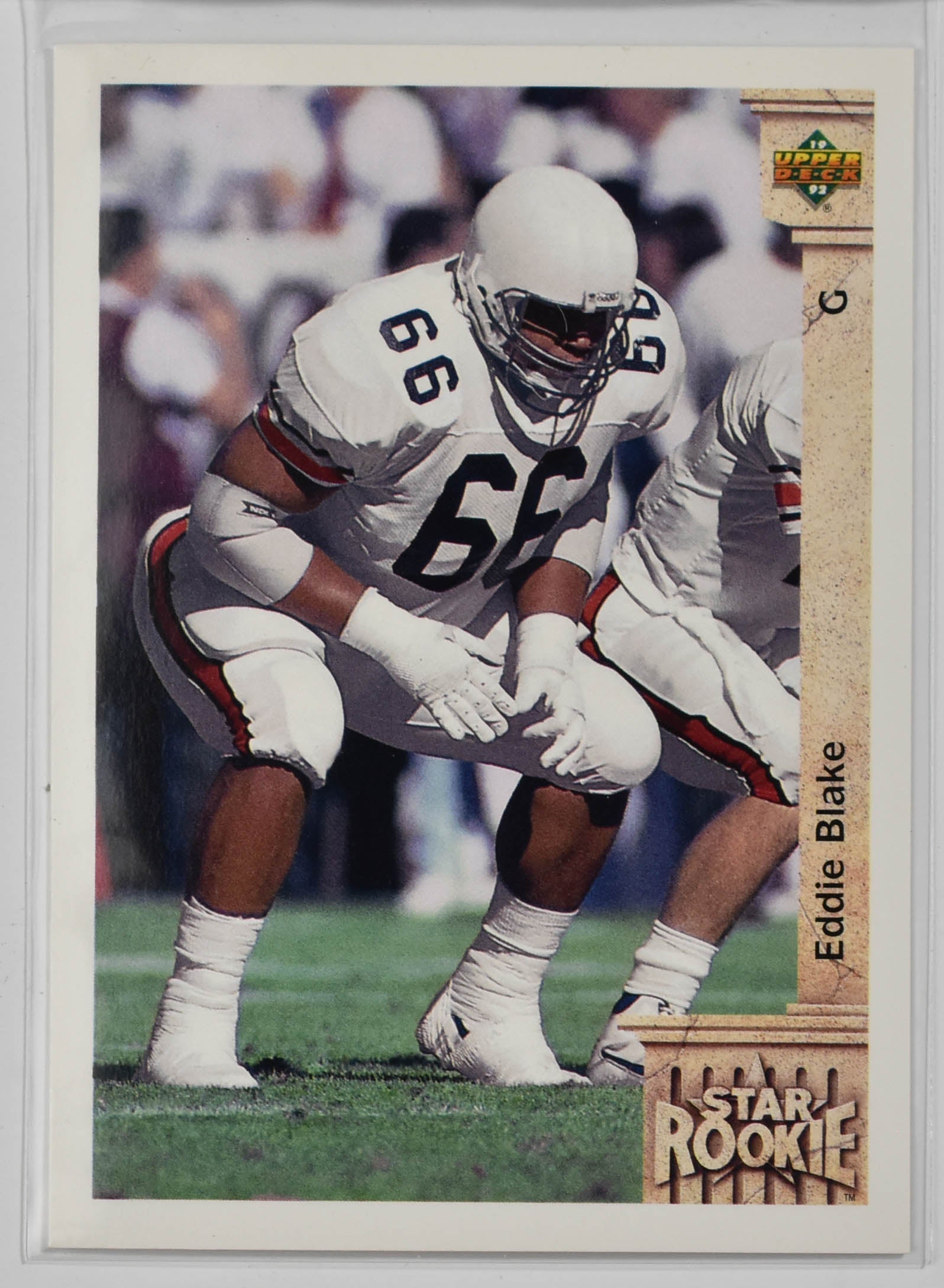 Eddie Blake 3 Upper Deck 1992 Star Rookie Football Card
