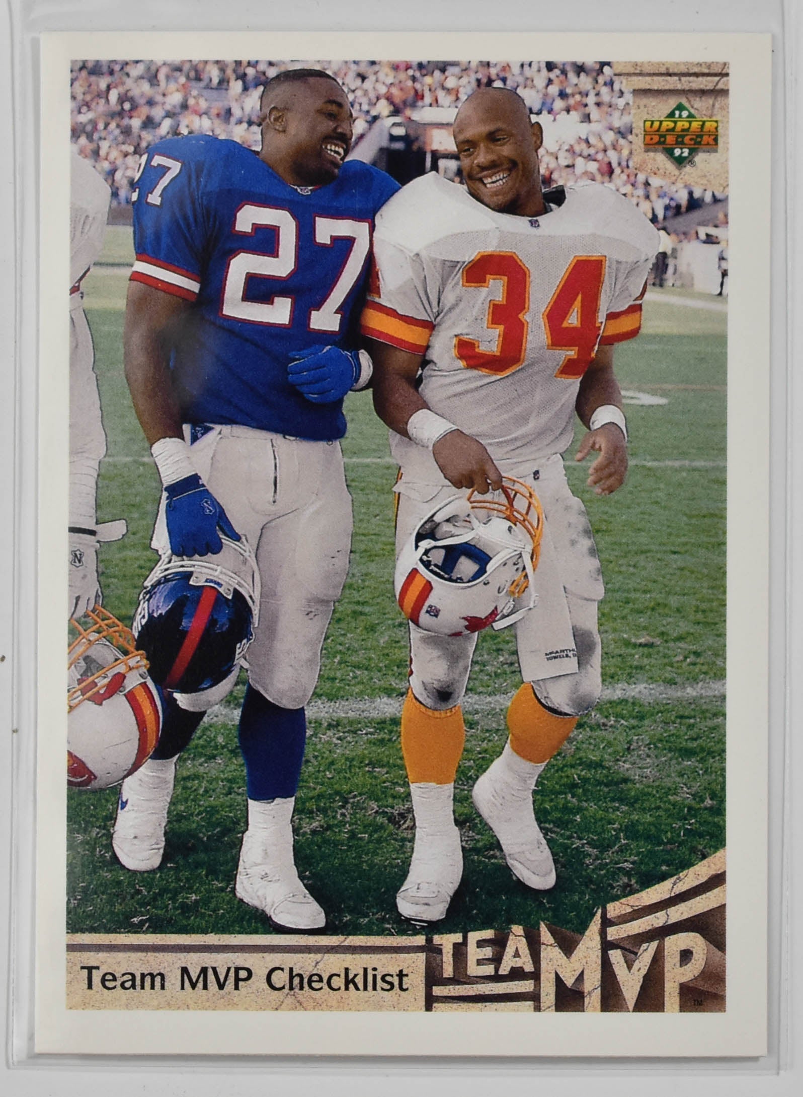Team MVP Checklist 350 Upper Deck 1992